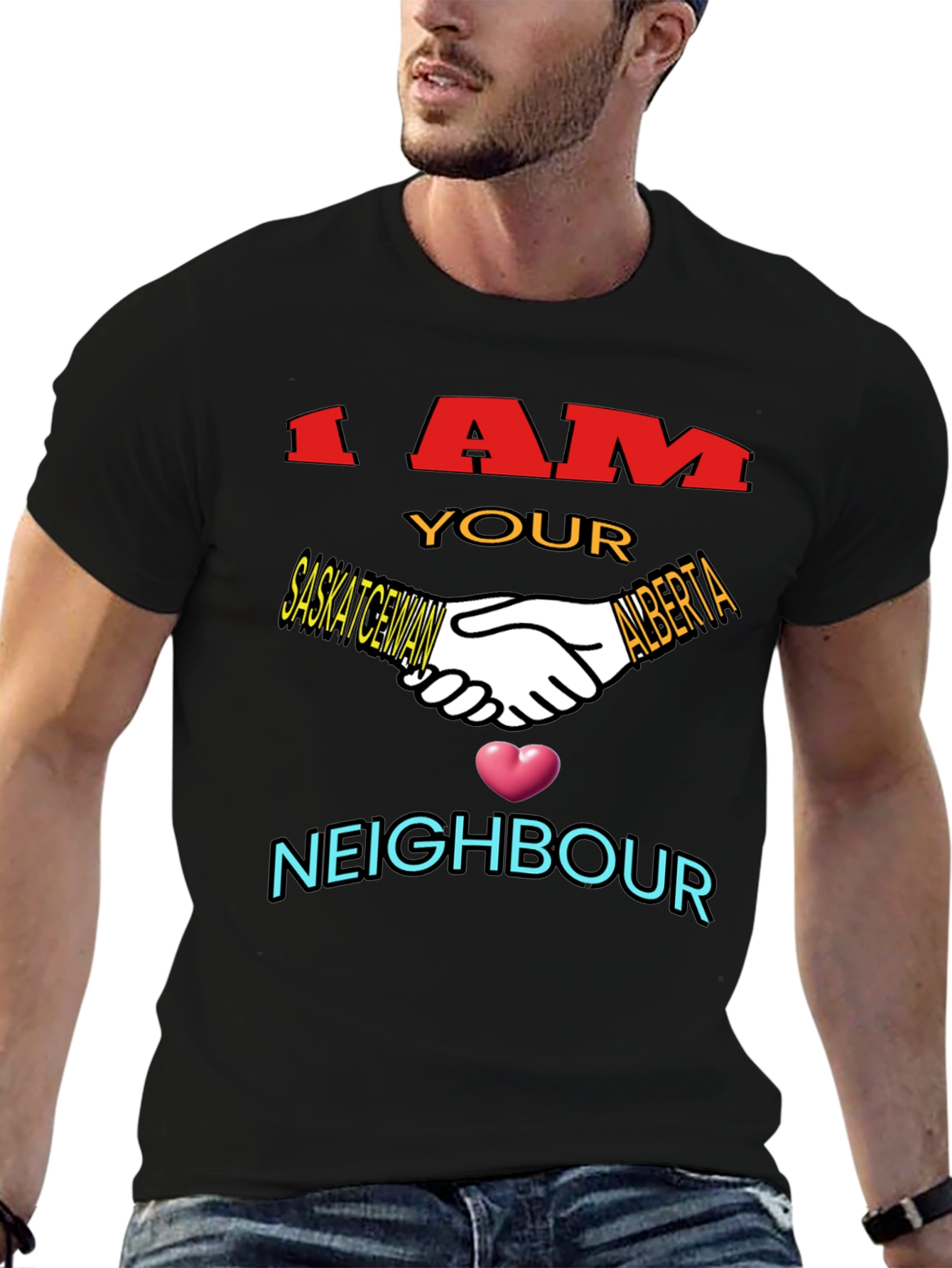 Saskatchewan Alberta Neighbour T-Shirt