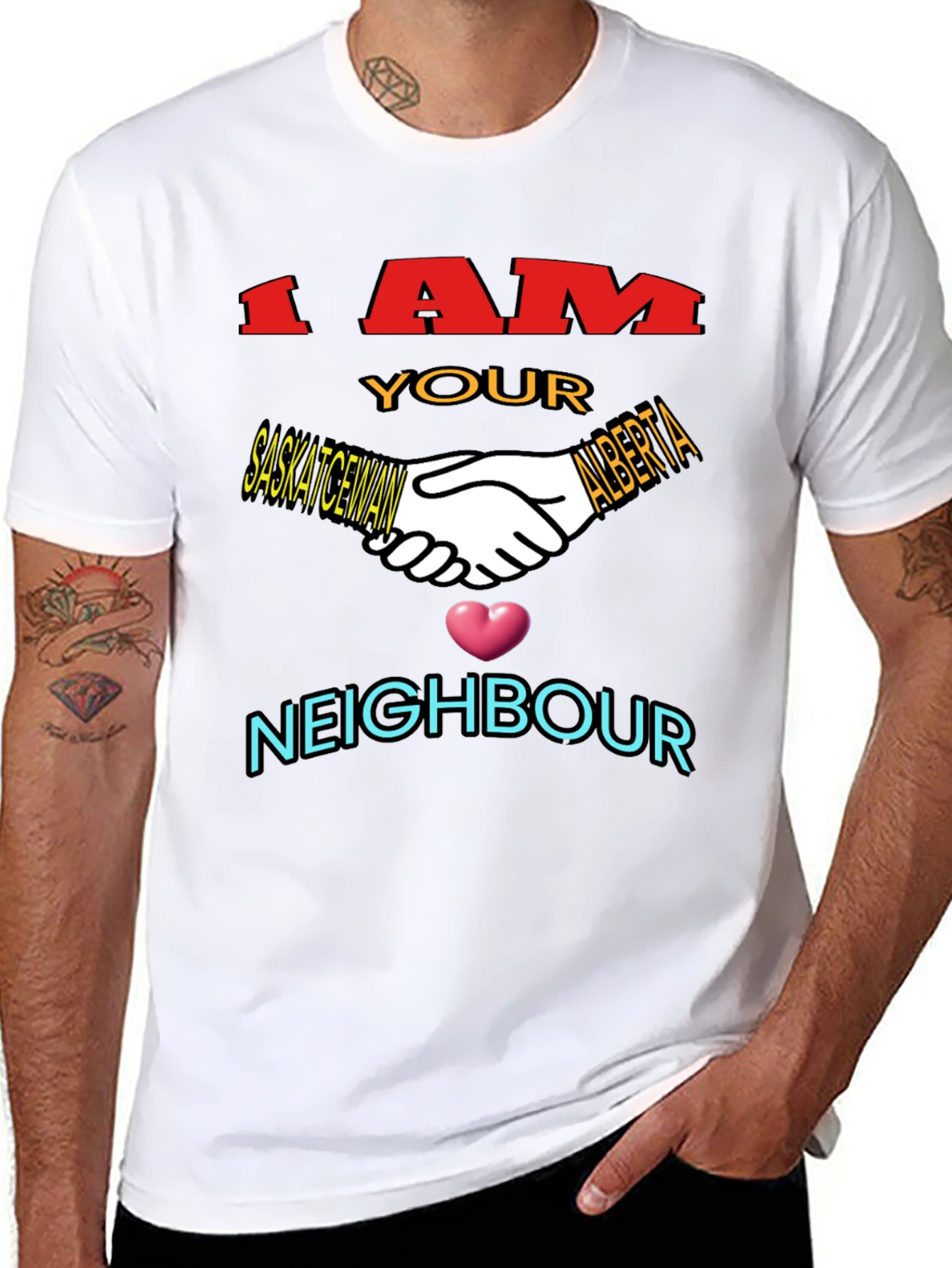 Saskatchewan Alberta Neighbour T-Shirt