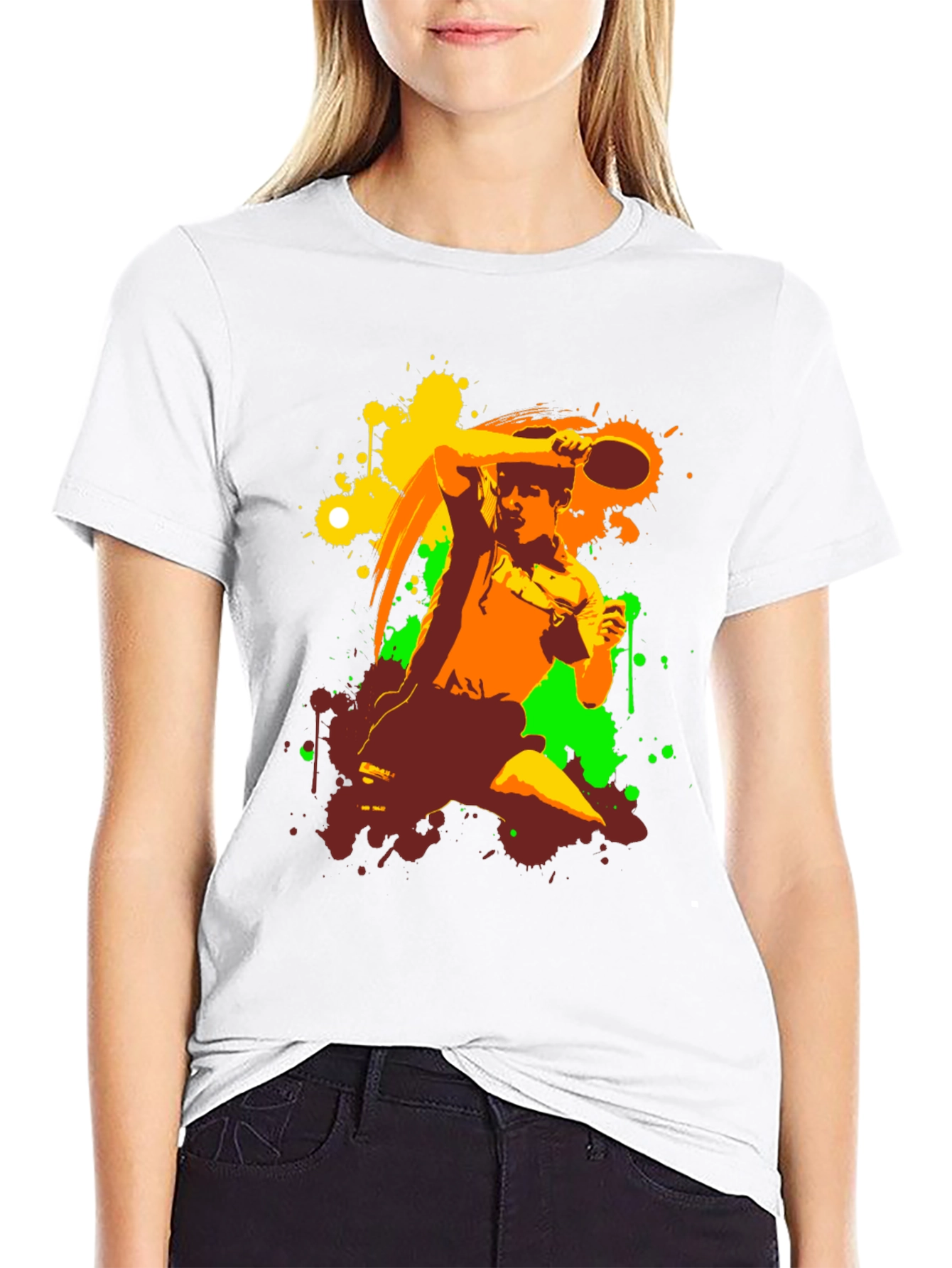 Abstract Table Tennis Graphic Tee