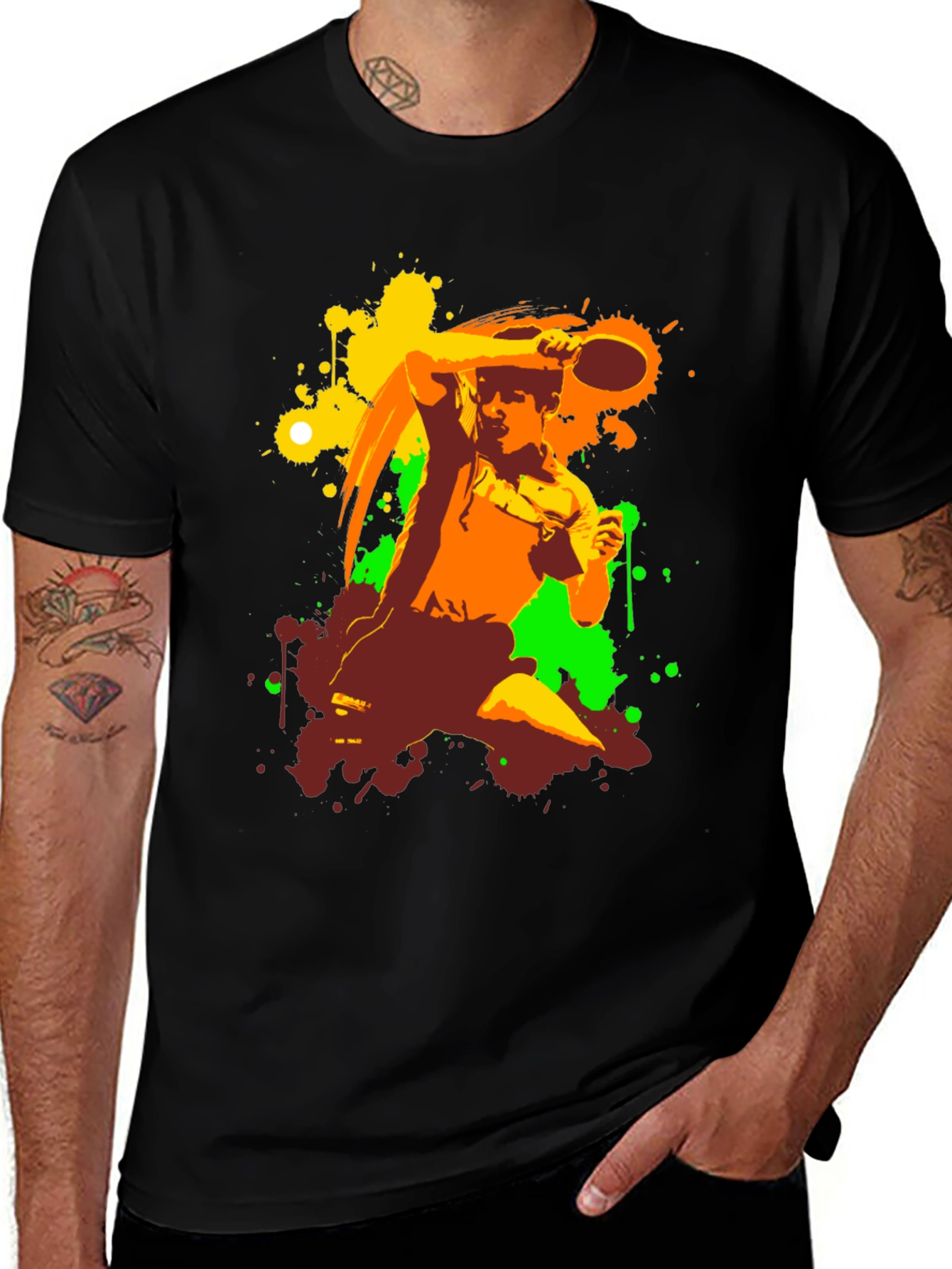 Abstract Table Tennis Graphic Tee