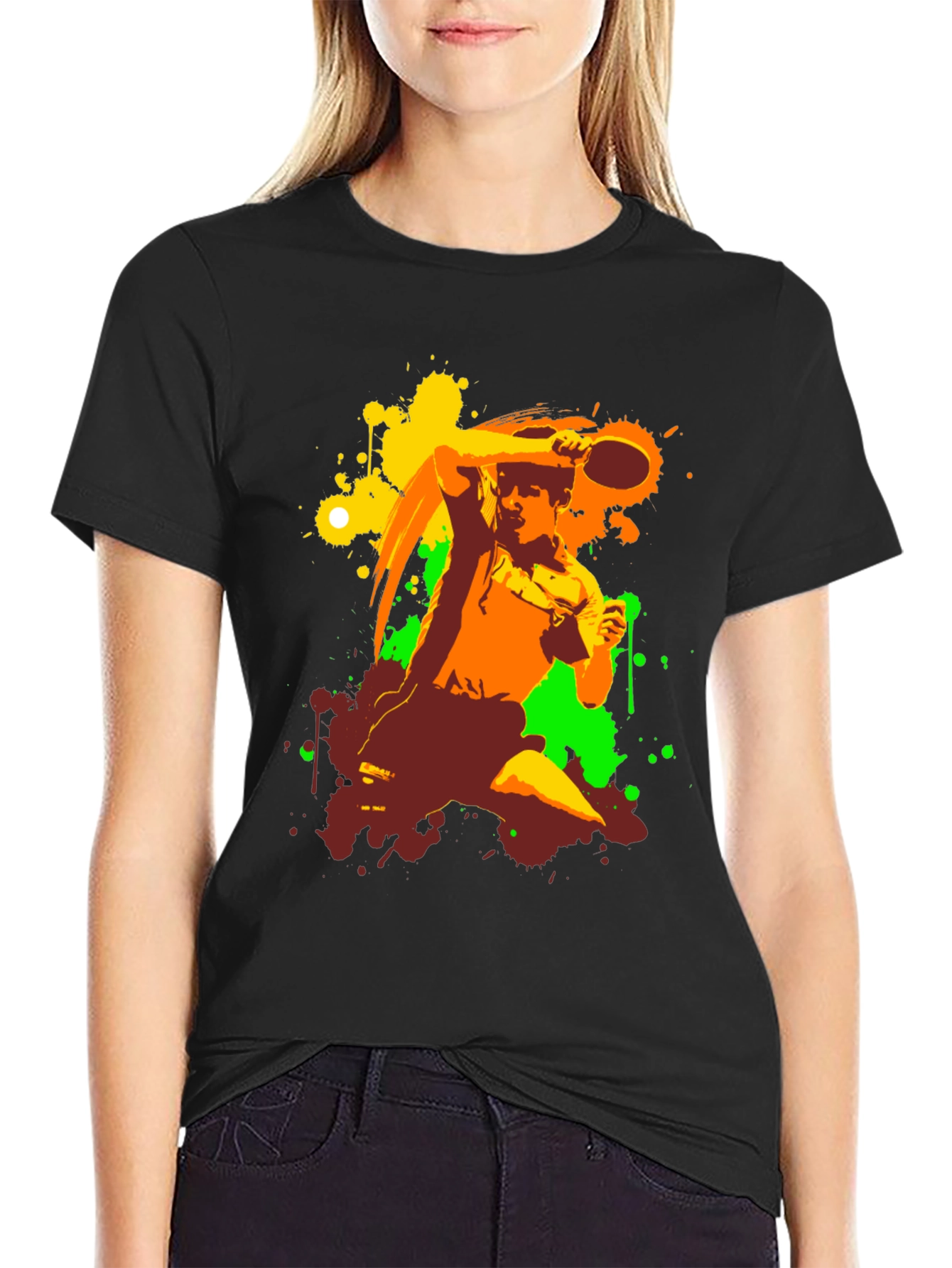 Abstract Table Tennis Graphic Tee