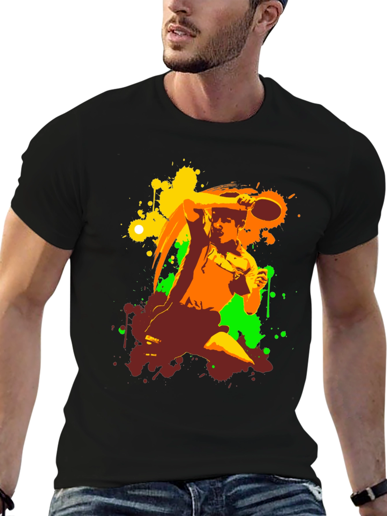 Abstract Table Tennis Graphic Tee