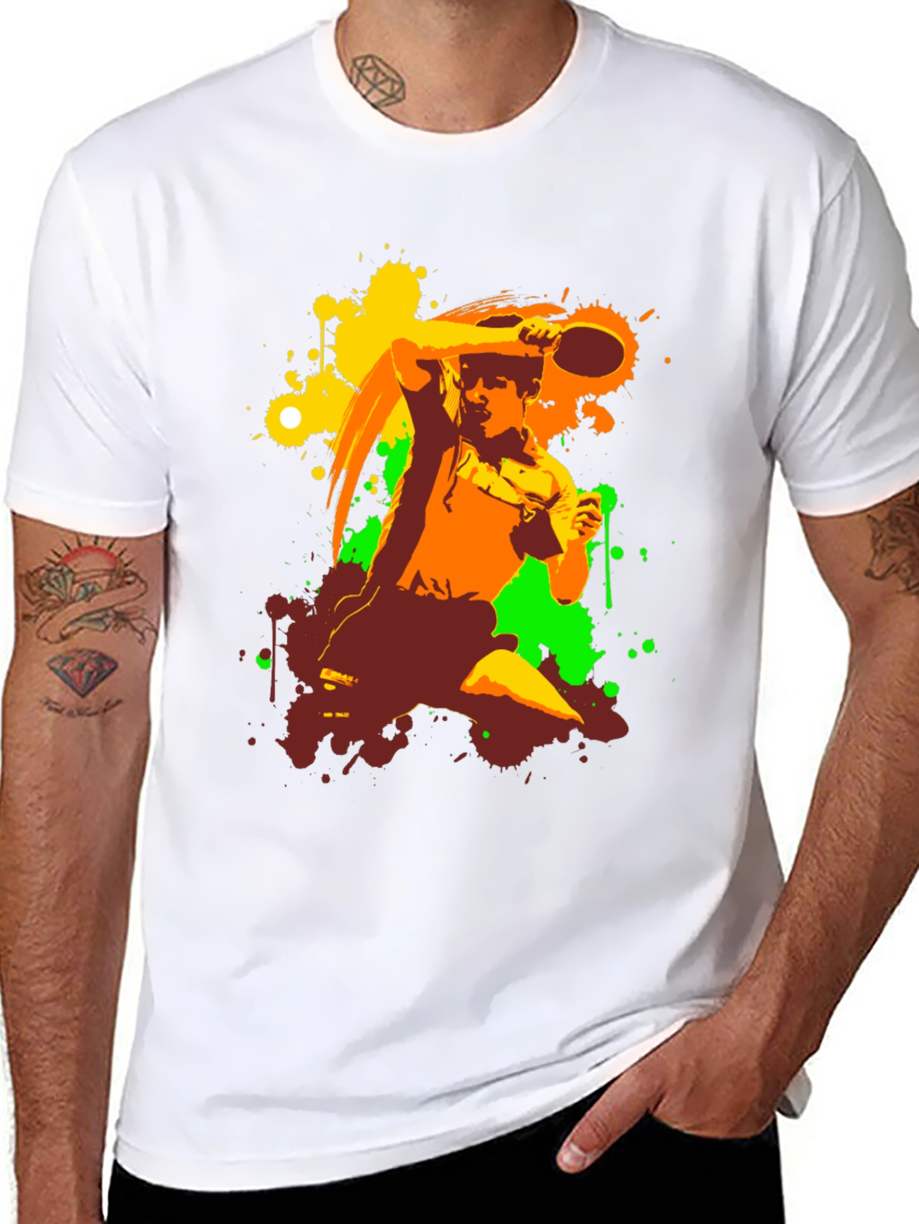 Abstract Table Tennis Graphic Tee