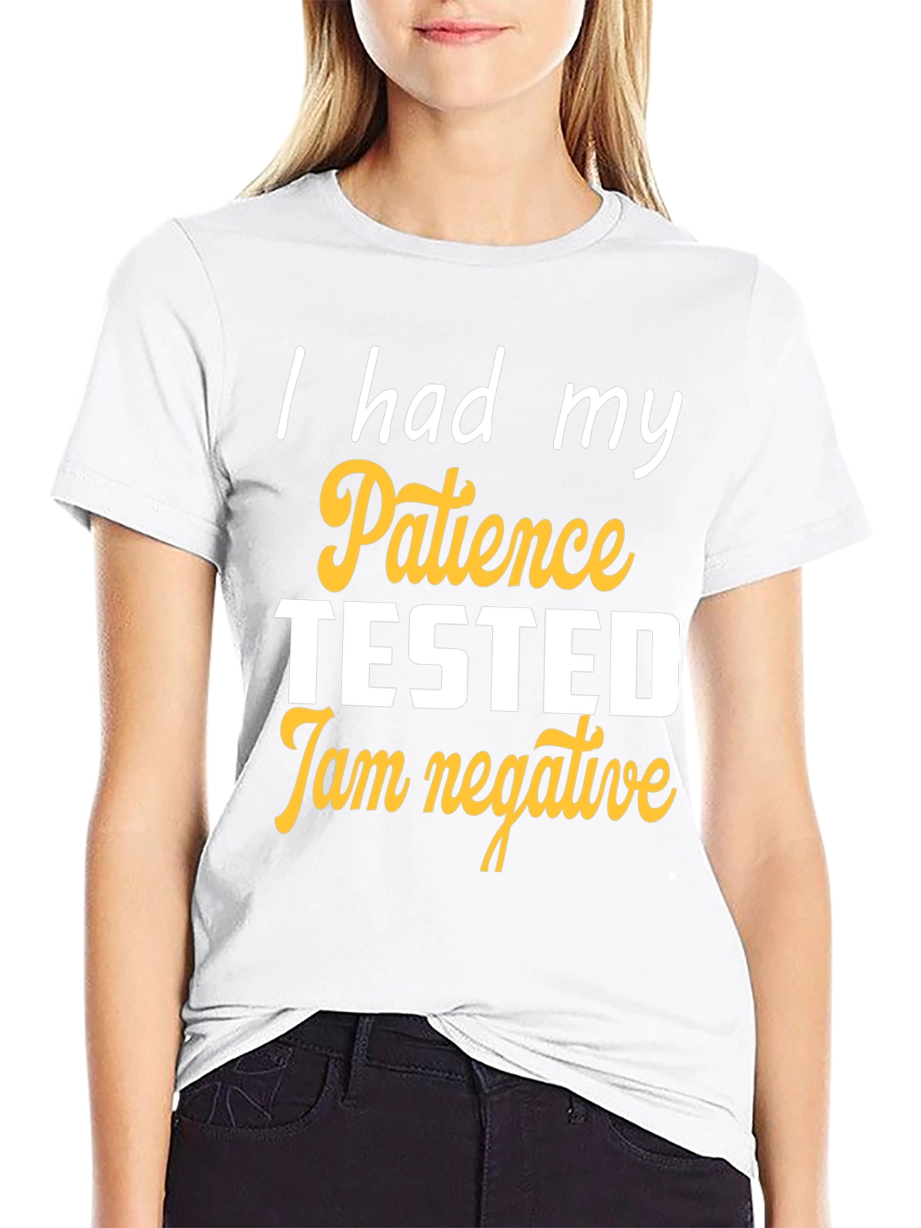 Humorous Patience Tested Black T-Shirt