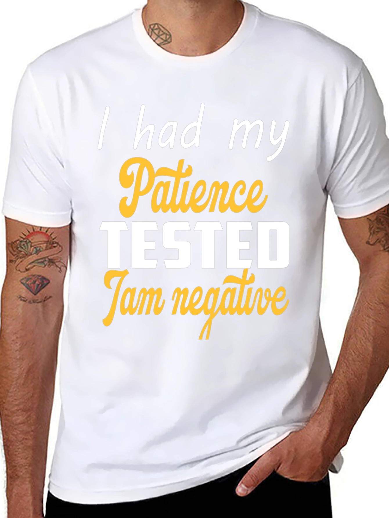 Humorous Patience Tested Black T-Shirt
