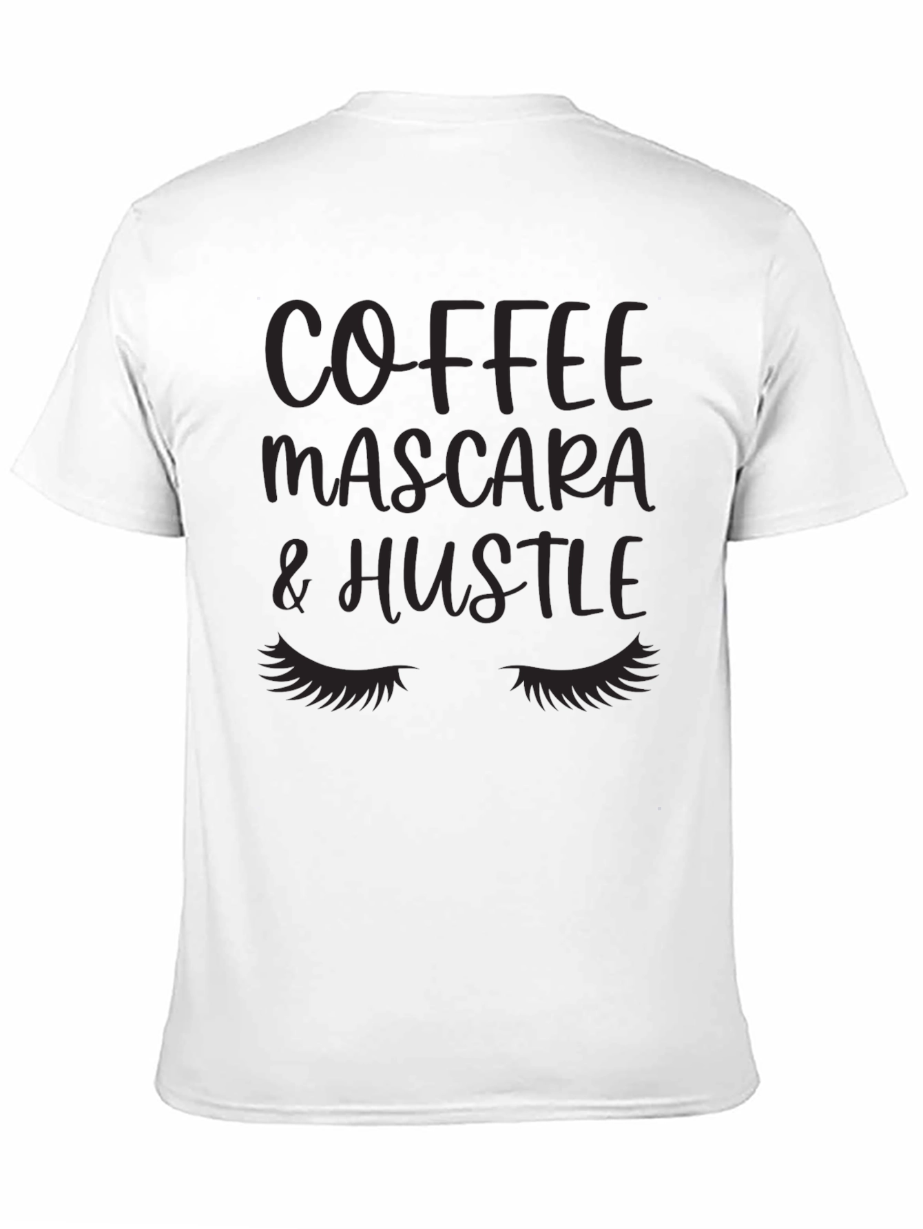 Coffee Mascara Hustle Tee - Black Graphic T-Shirt