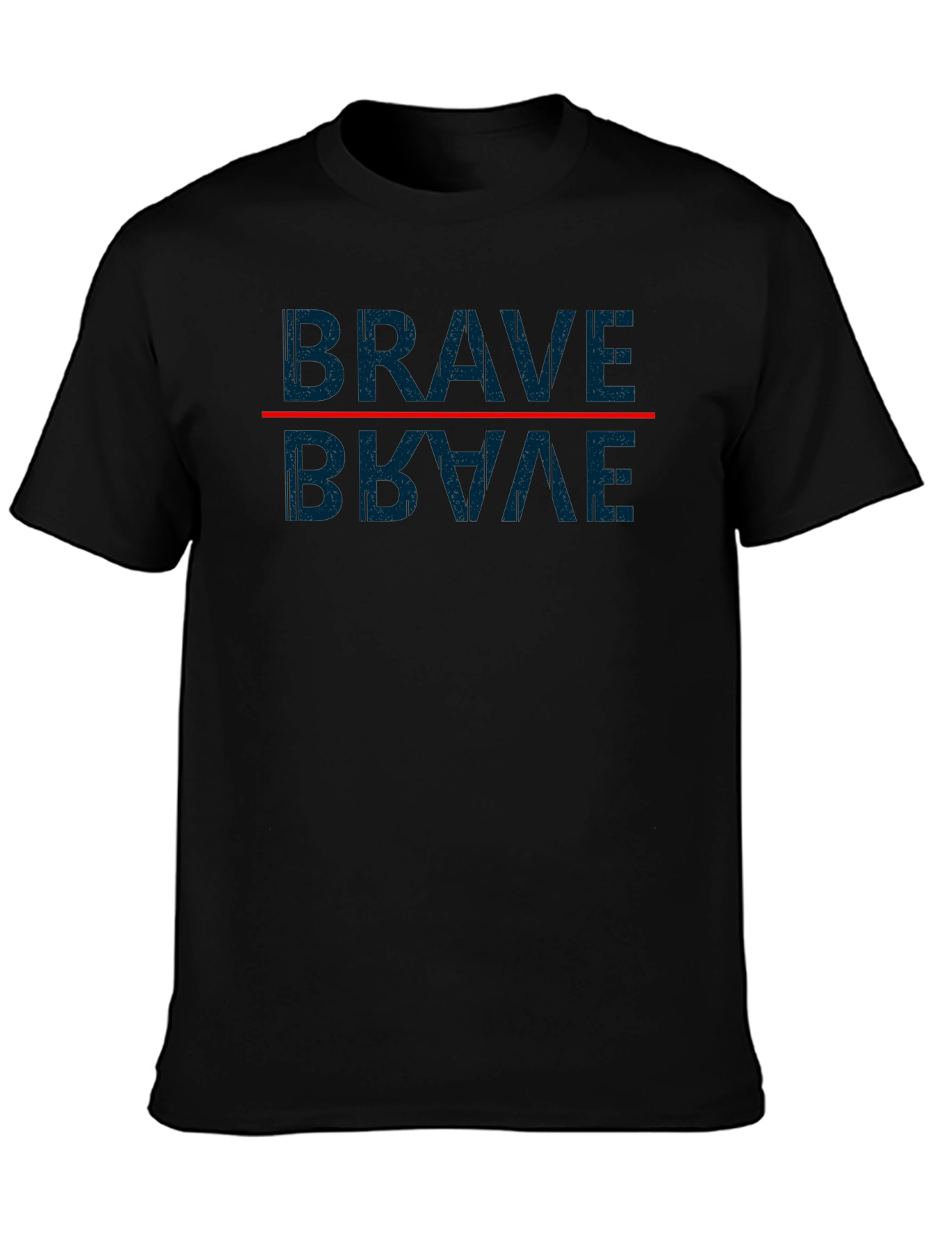 Brave Mirror Graphic T-Shirt - Casual Style