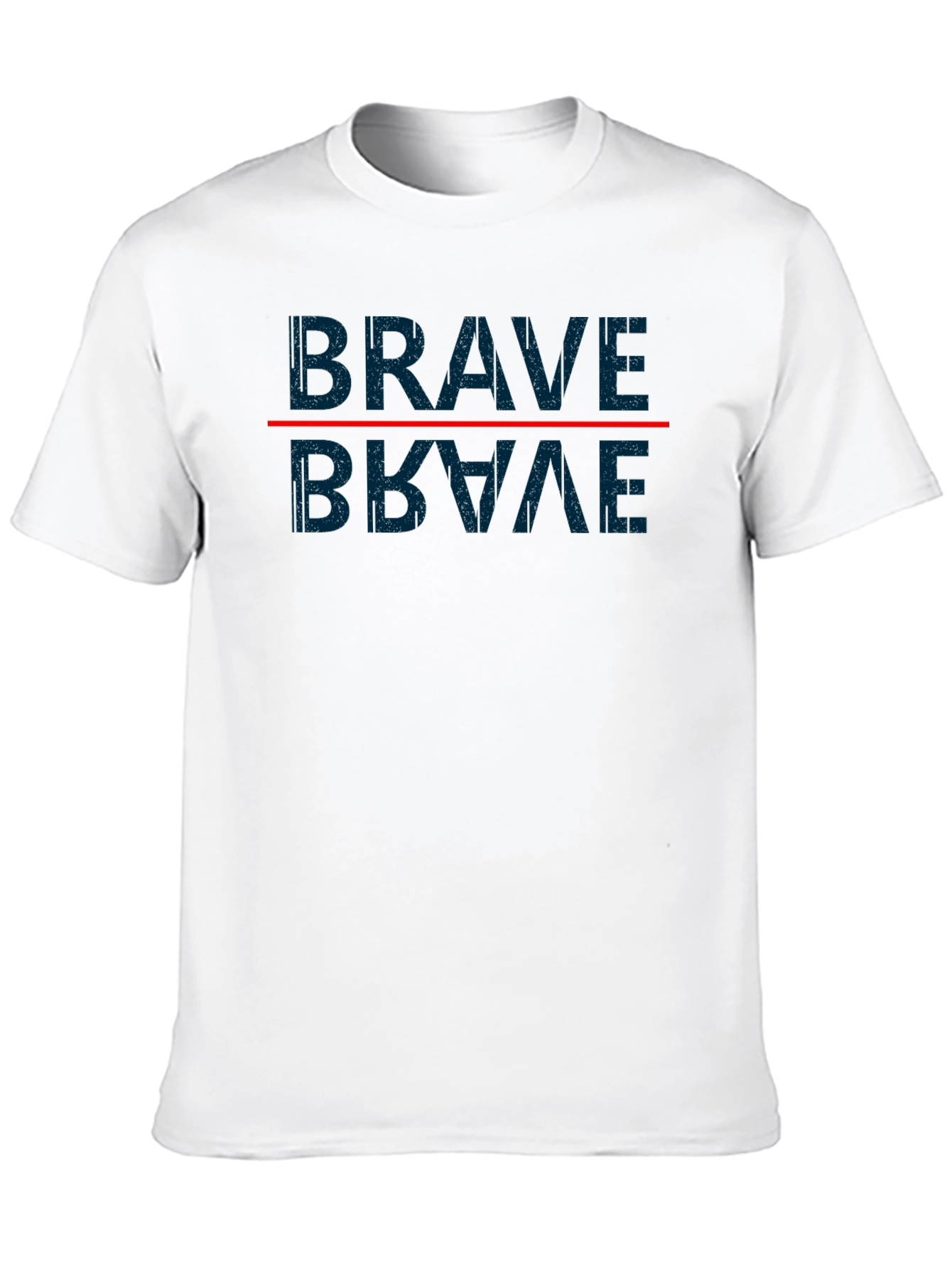Brave Mirror Graphic T-Shirt - Casual Style