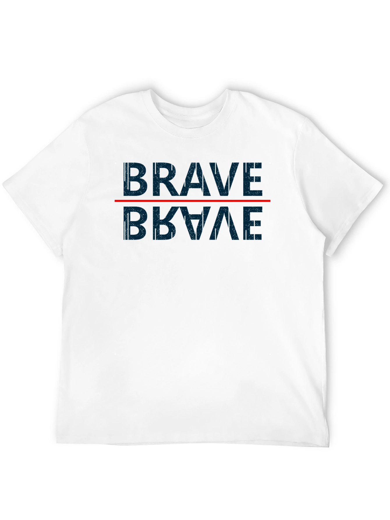 Brave Mirror Graphic T-Shirt - Casual Style