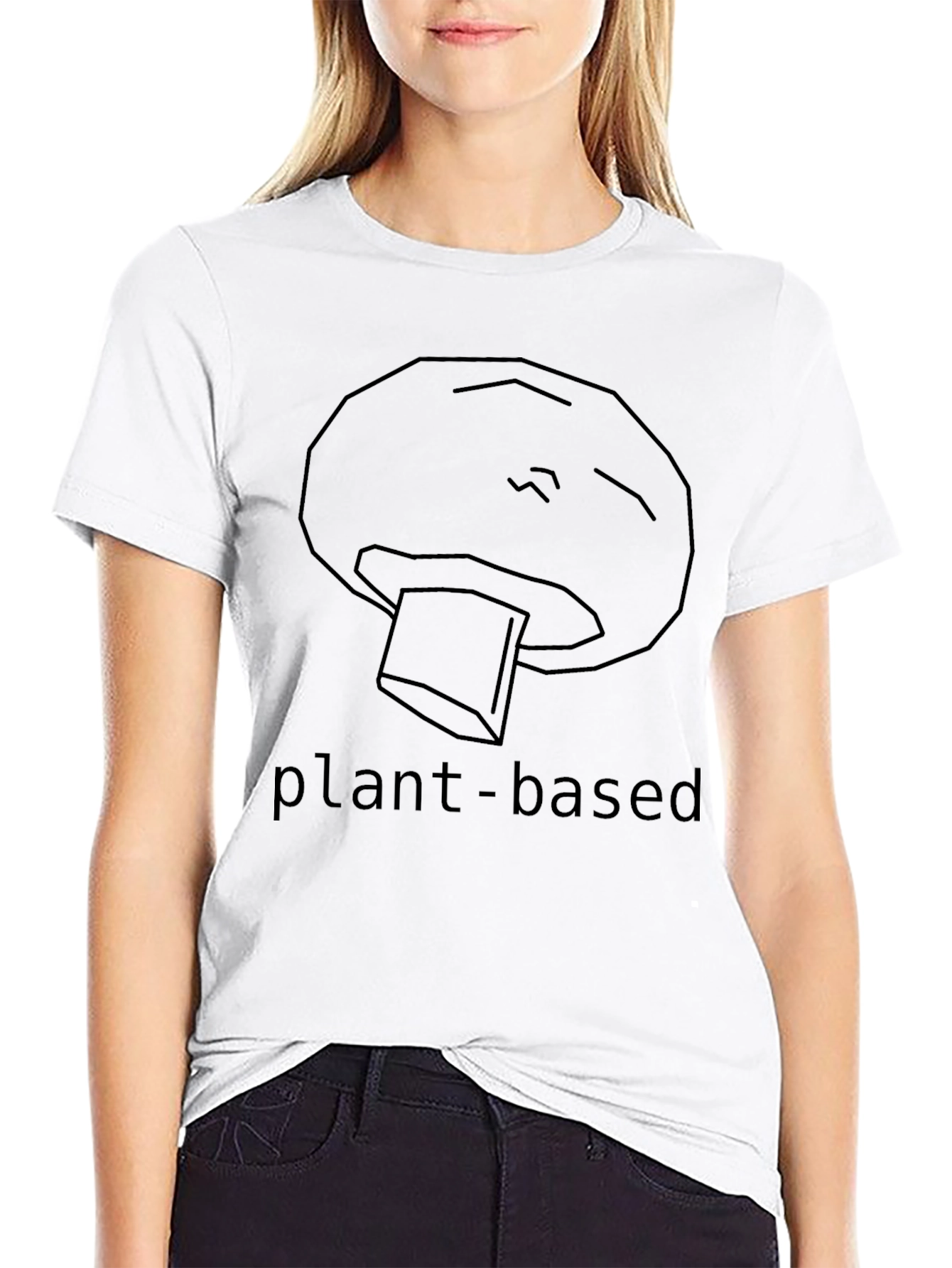 Plant-Based Mushroom Graphic Tee - Unisex Black T-Shirt