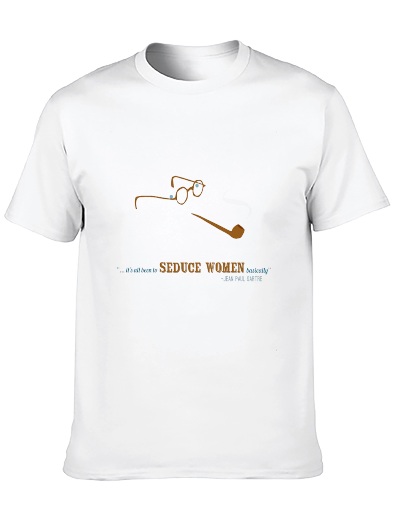 Sartre Quote Black T-Shirt - Seduce Women