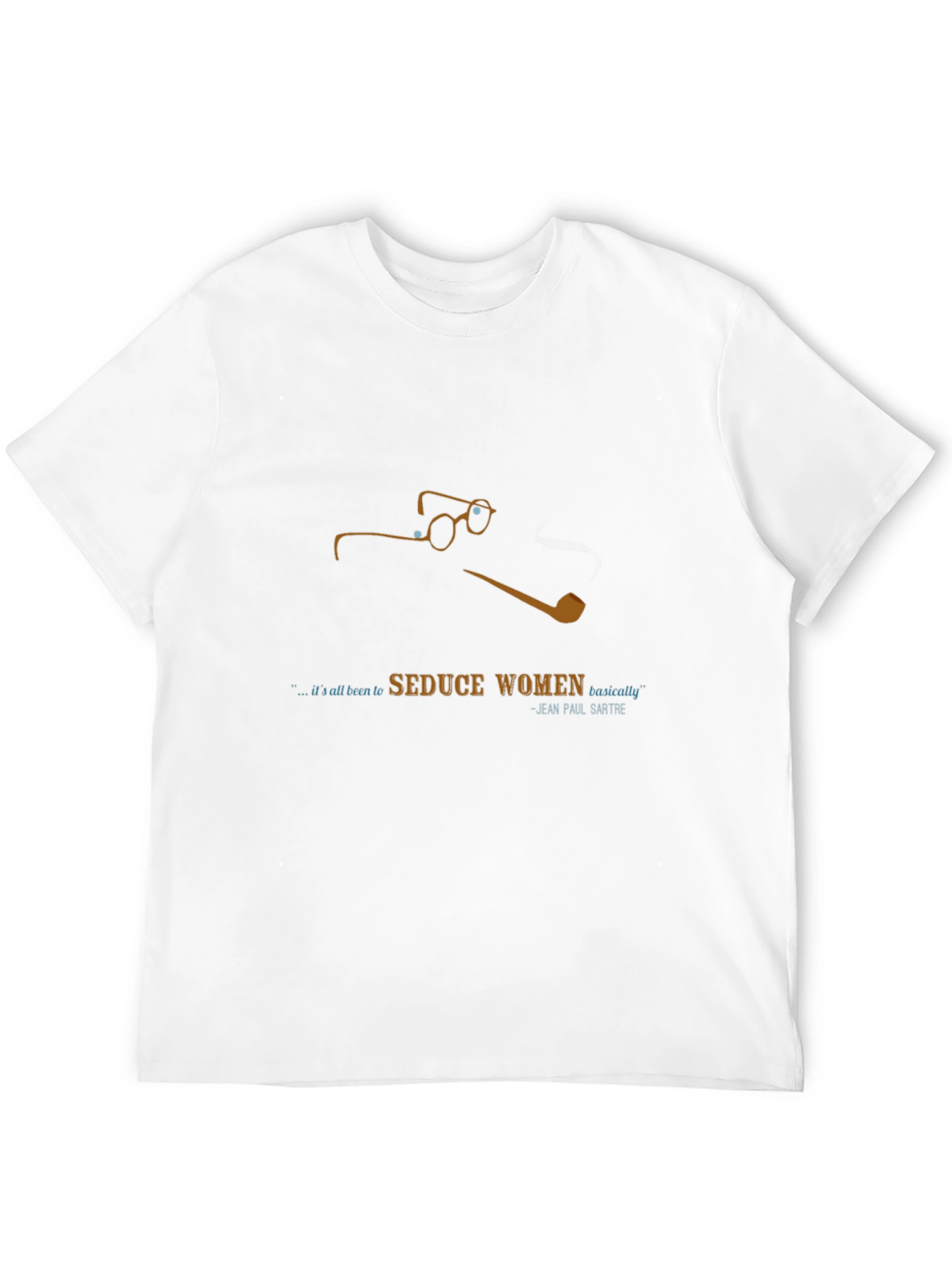 Sartre Quote Black T-Shirt - Seduce Women