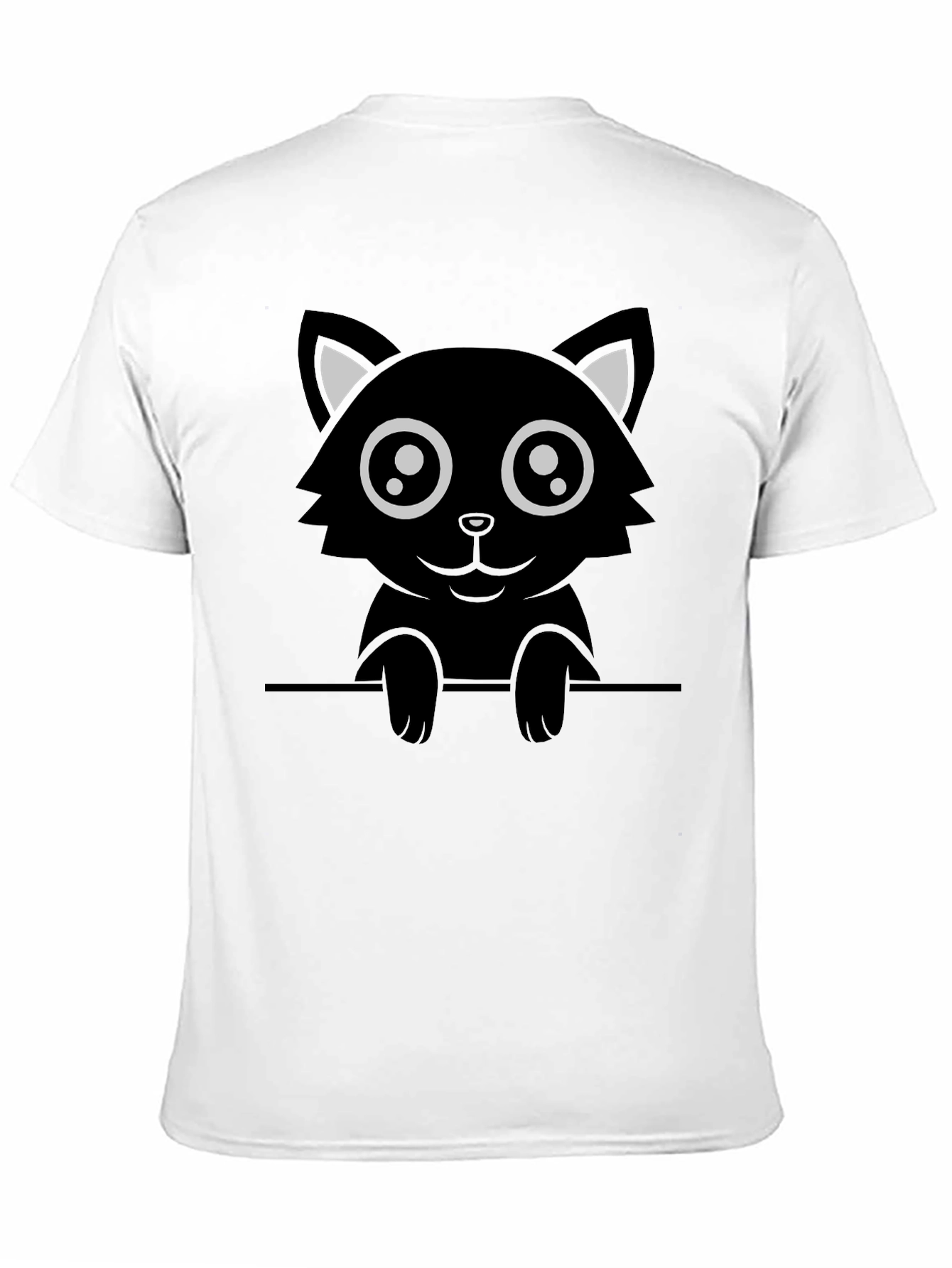 Cute Black Cat Graphic T-Shirt