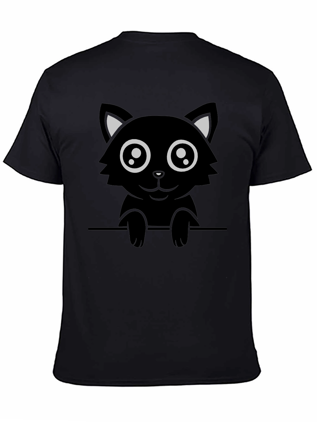 Cute Black Cat Graphic T-Shirt