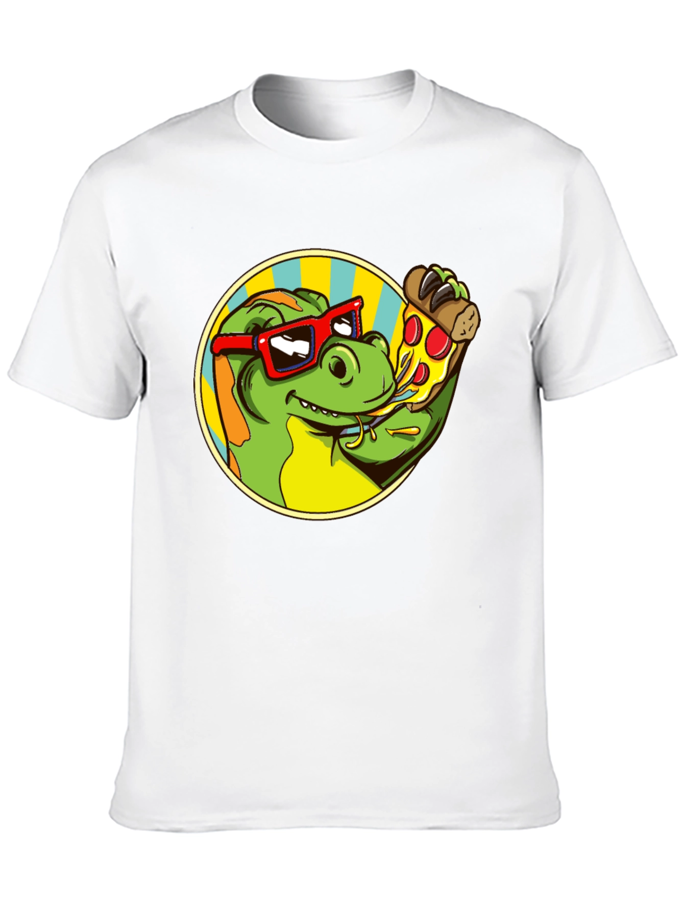 Dino Pizza Lover T-Shirt - Fun Graphic Tee