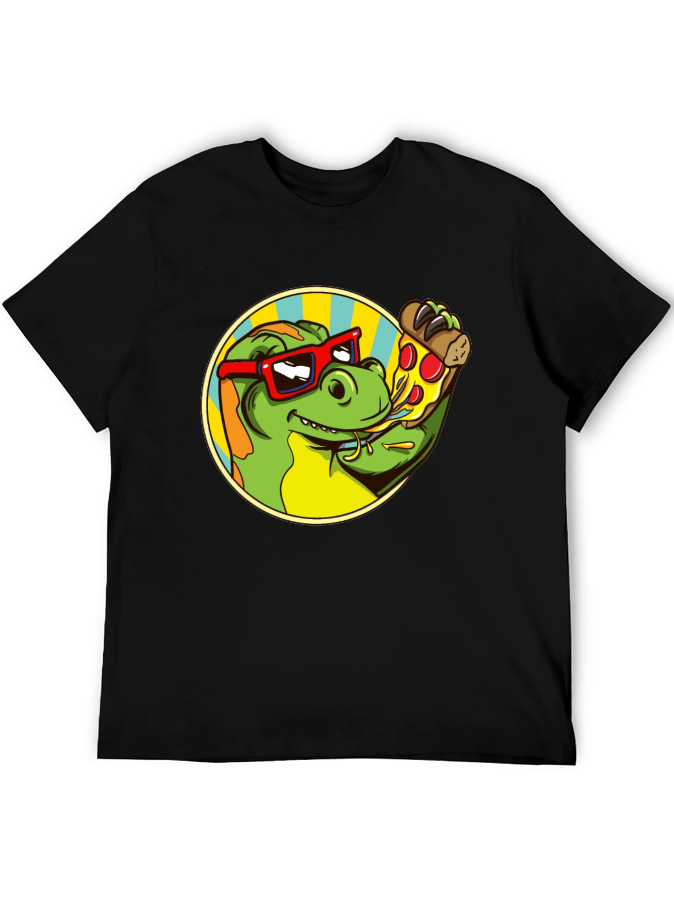 Dino Pizza Lover T-Shirt - Fun Graphic Tee