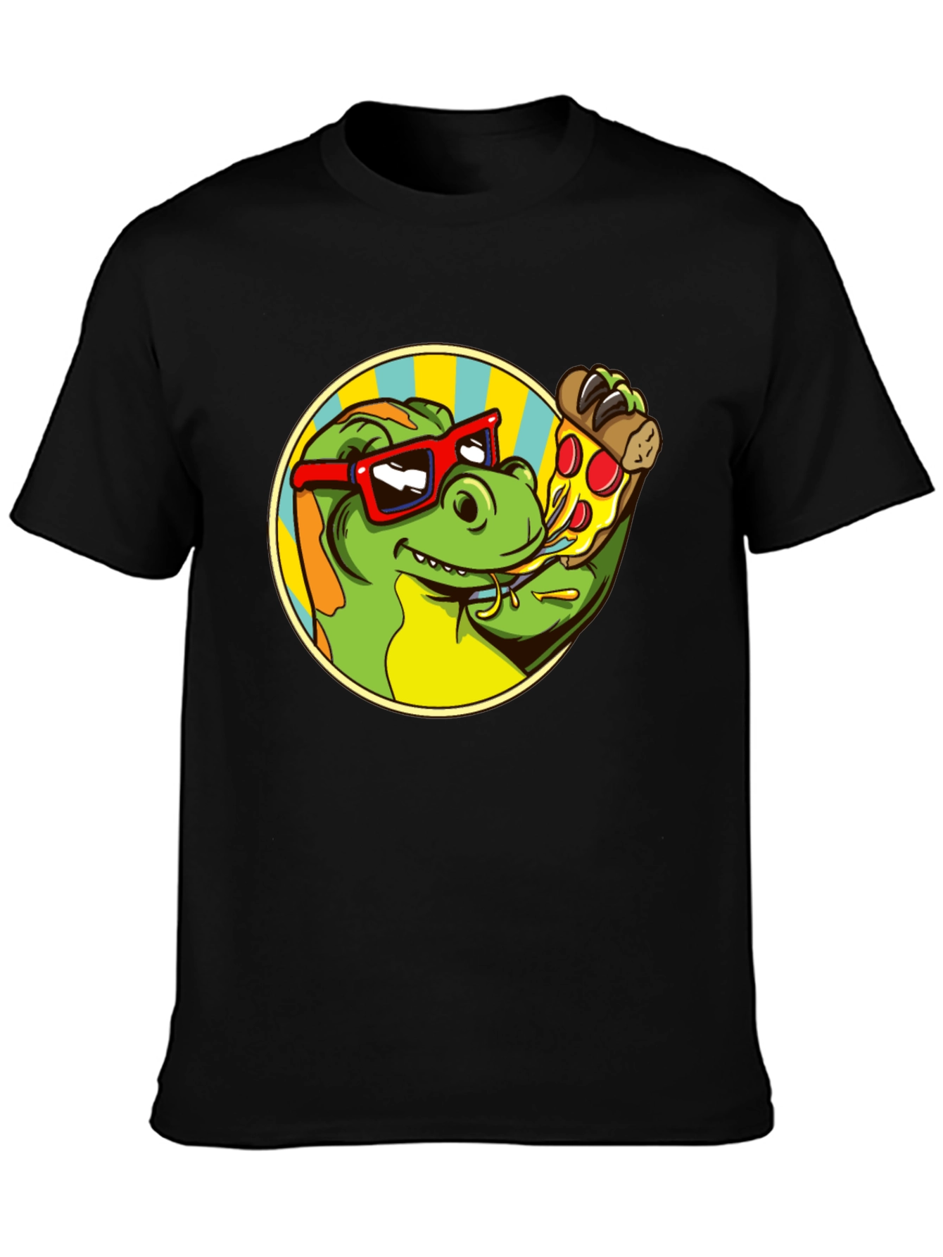 Dino Pizza Lover T-Shirt - Fun Graphic Tee