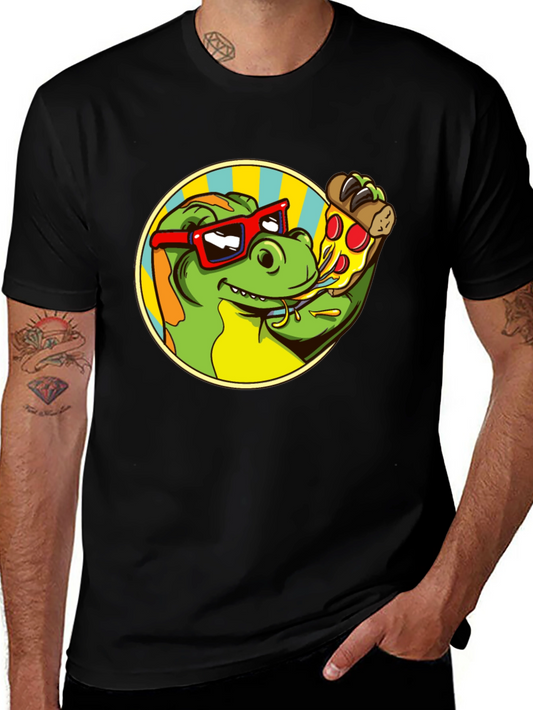 Dino Pizza Lover T-Shirt - Fun Graphic Tee