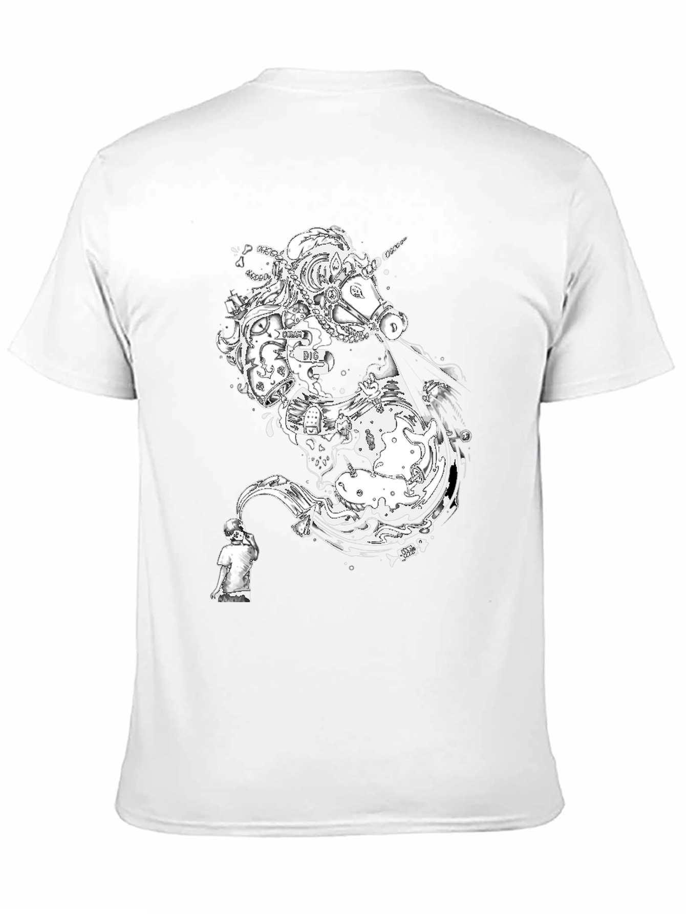 Unicorn Graphic Black T-Shirt
