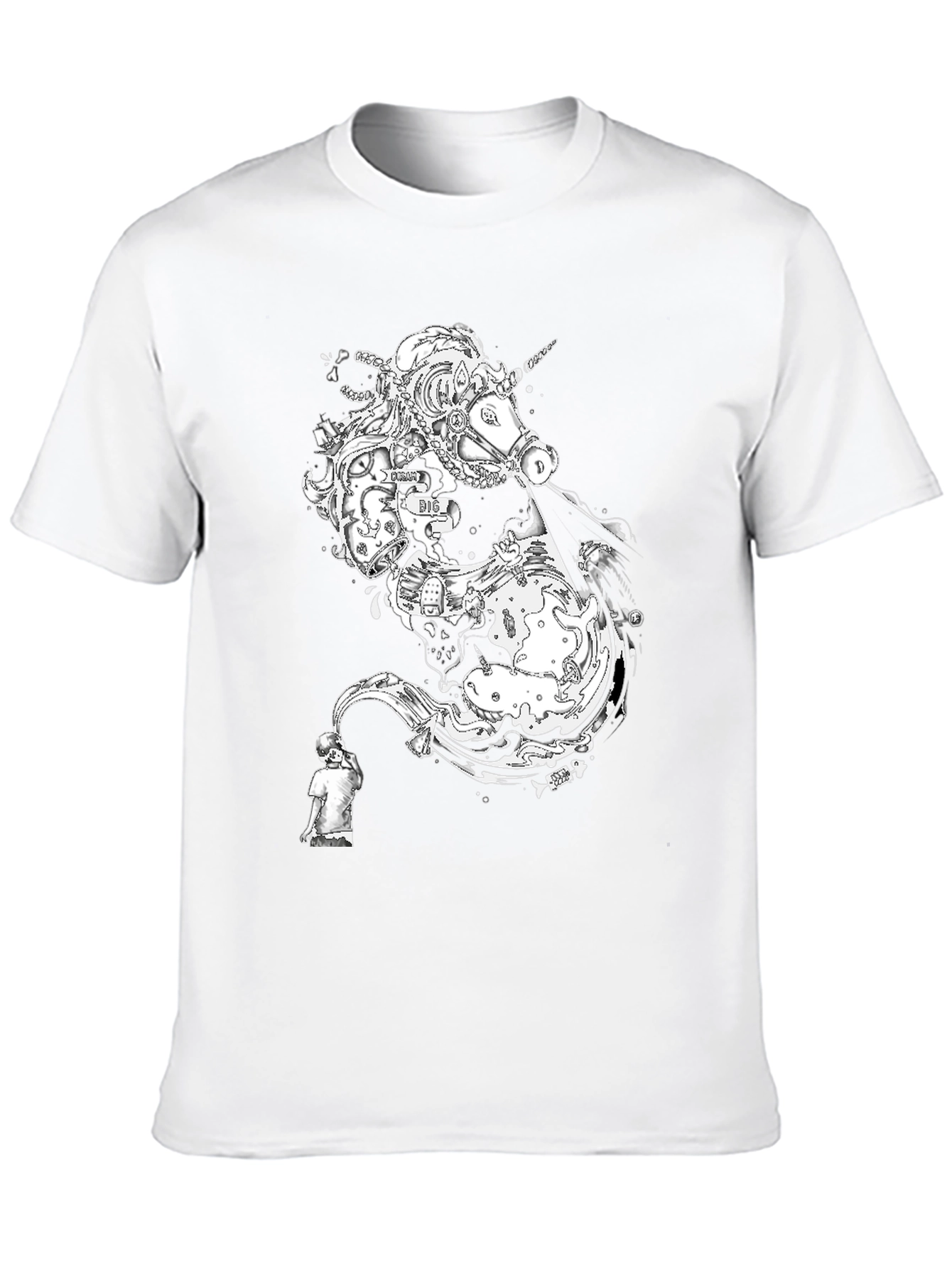Unicorn Graphic Black T-Shirt