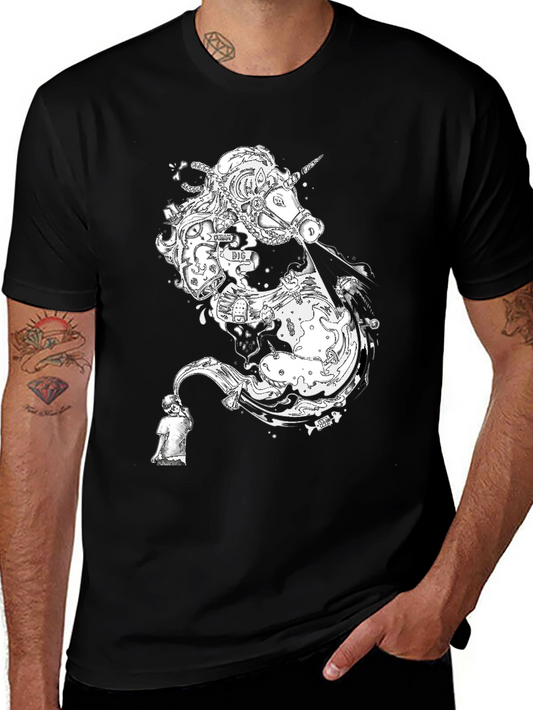 Unicorn Graphic Black T-Shirt