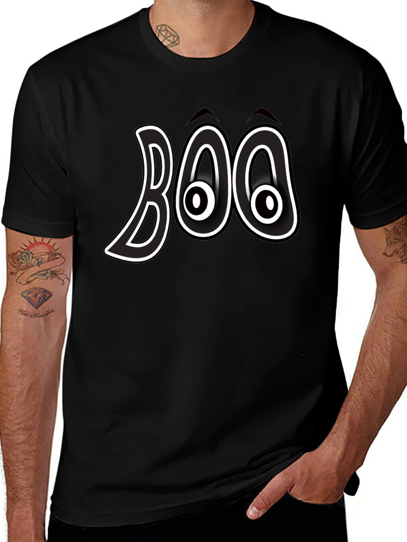 Boo Halloween Graphic T-Shirt - Spooky Season Apparel