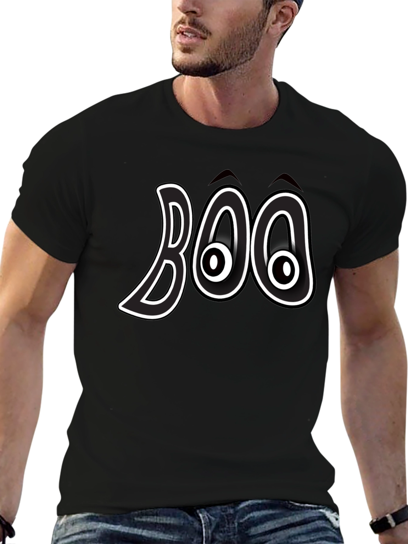 Boo Halloween Graphic T-Shirt - Spooky Season Apparel