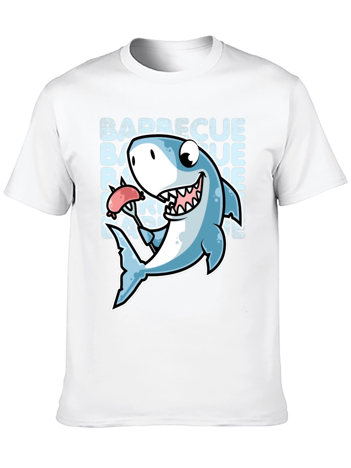 Barbecue Shark Graphic T-Shirt