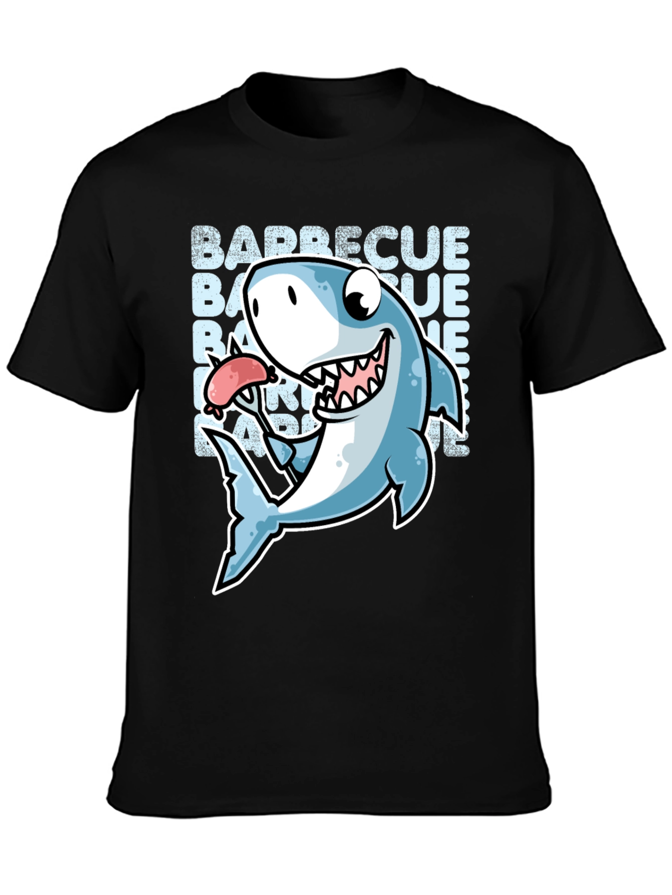 Barbecue Shark Graphic T-Shirt
