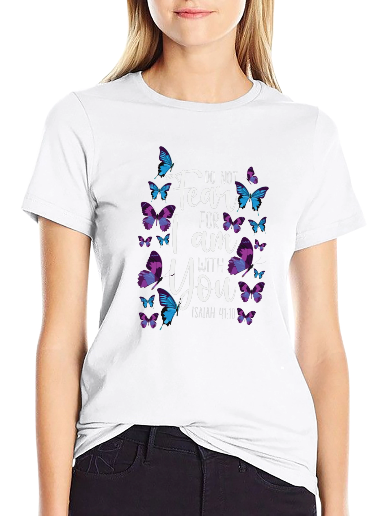 Inspirational Butterfly Graphic T-Shirt