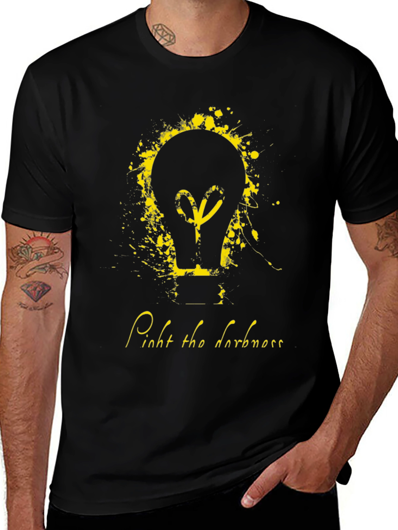 Mens Light the Darkness Graphic Tee