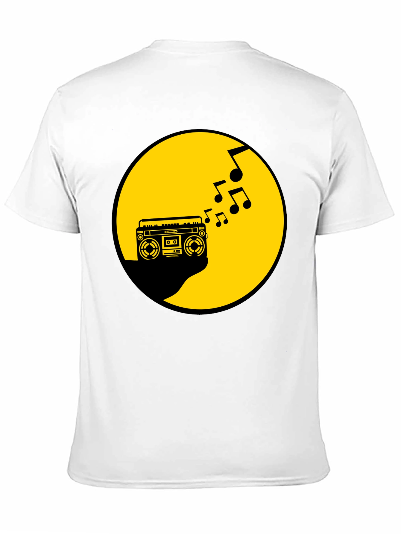 Retro Boombox Music T-Shirt - Black