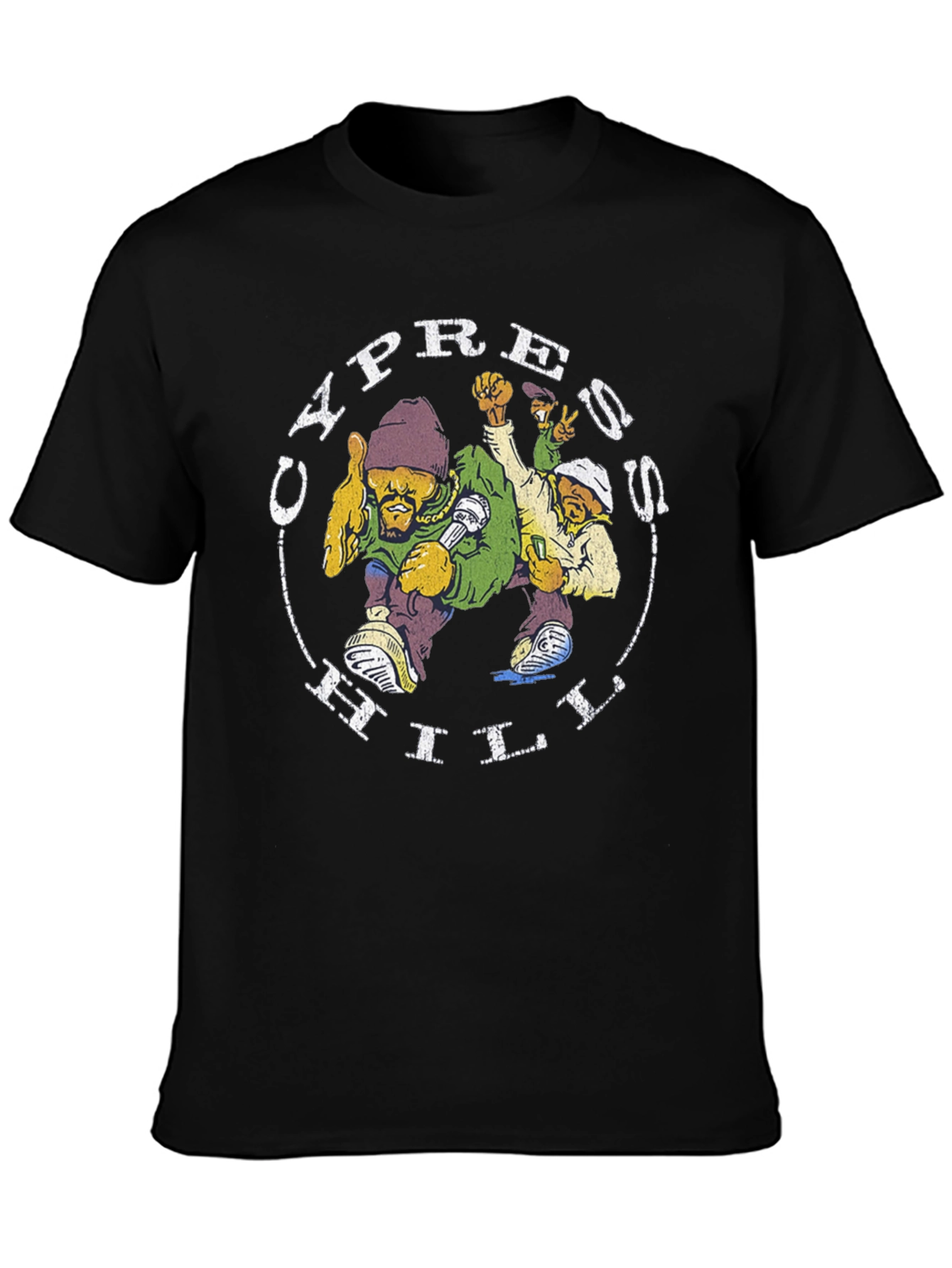 Cypress Hill Graphic Tee - Black Cotton Blend