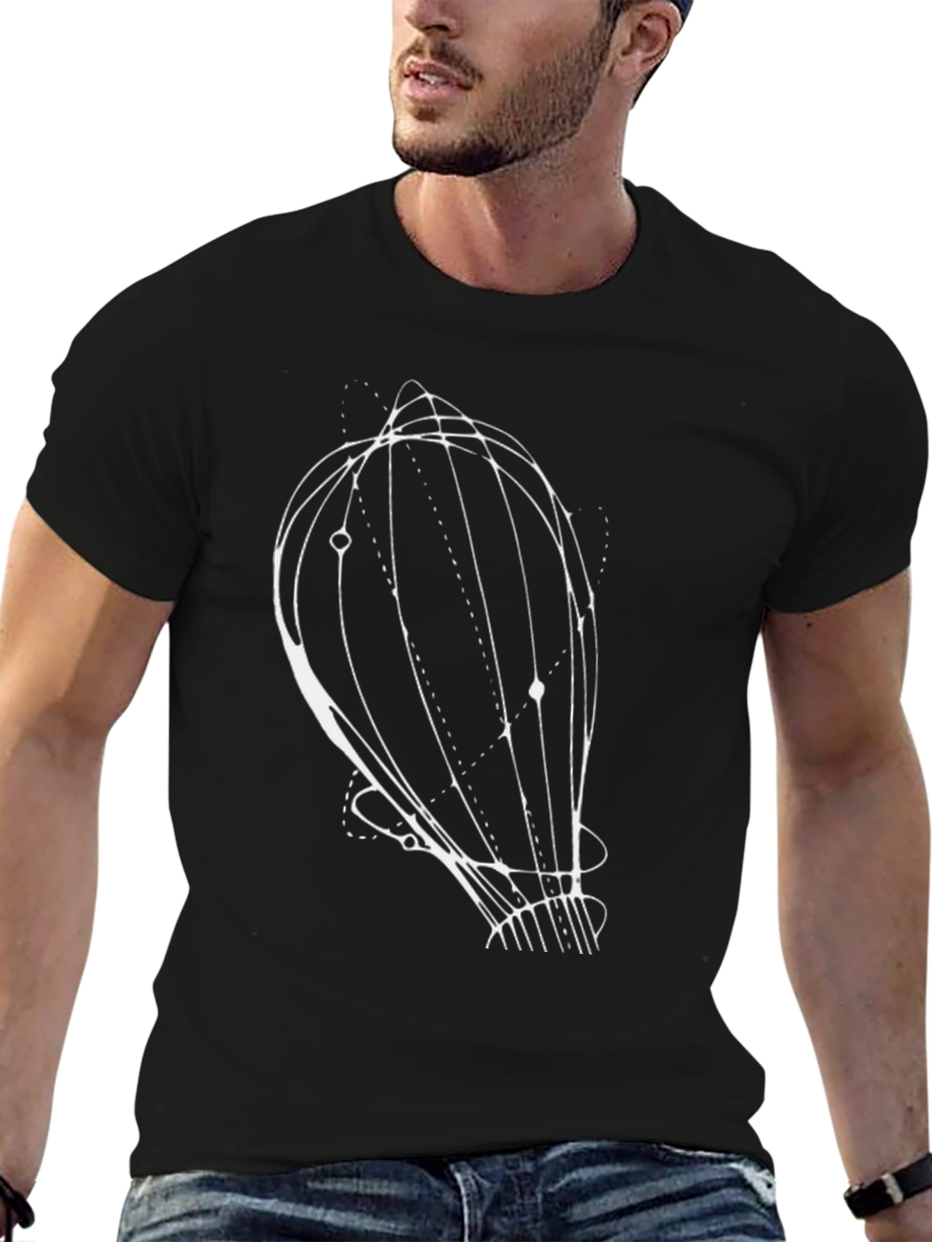 Abstract Graphic Print Tee - Modern Artistic Design