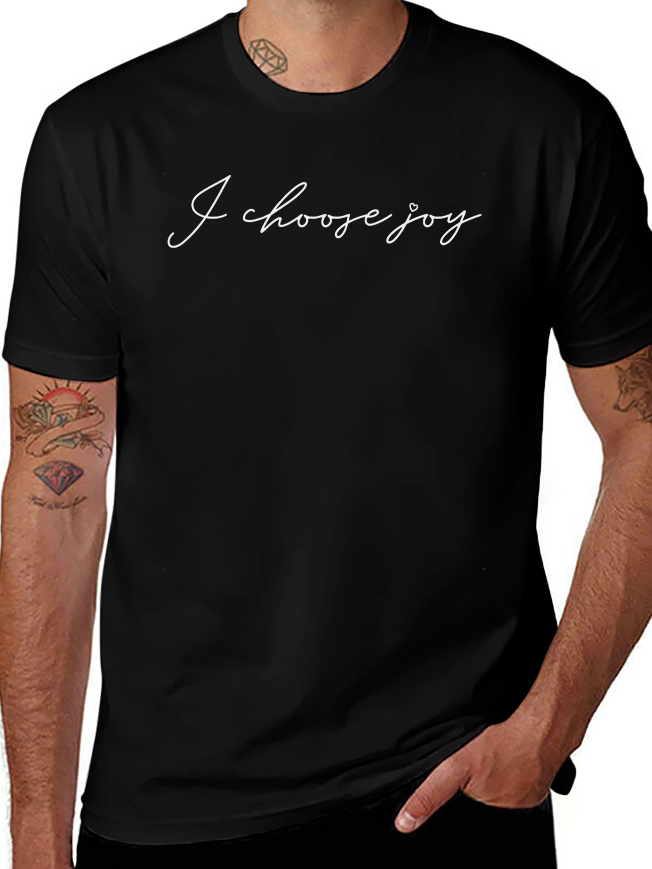 I Choose Joy Graphic Tee - Stylish Black T-Shirt