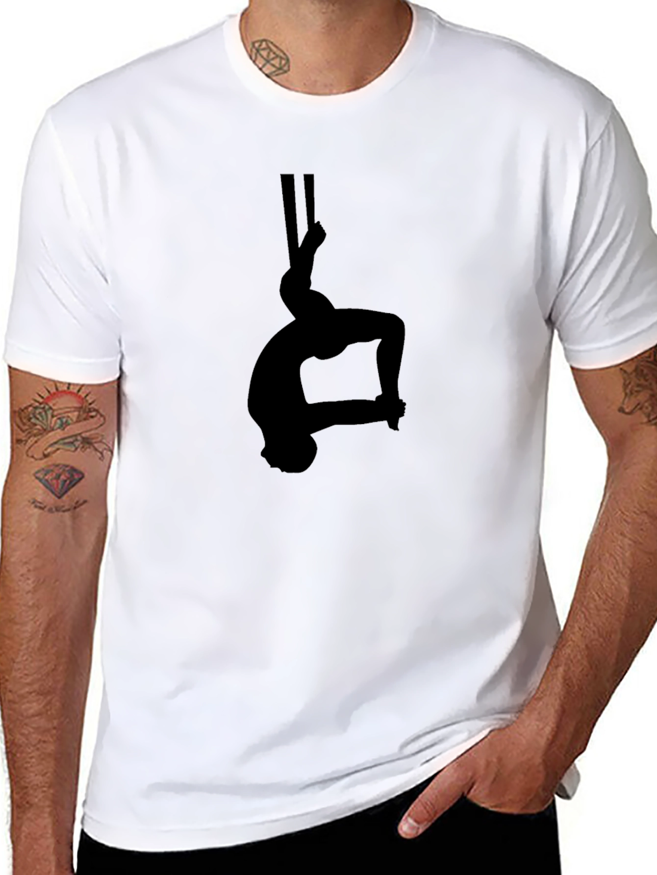 Aerial Acrobat T-Shirt - Black - Unique Design
