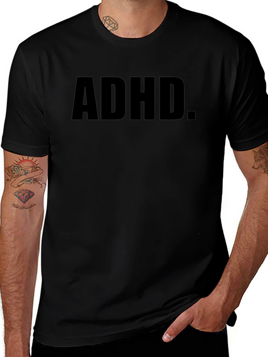 ADHD Black Graphic Tee - Attention Deficit Hyperactivity Disorder