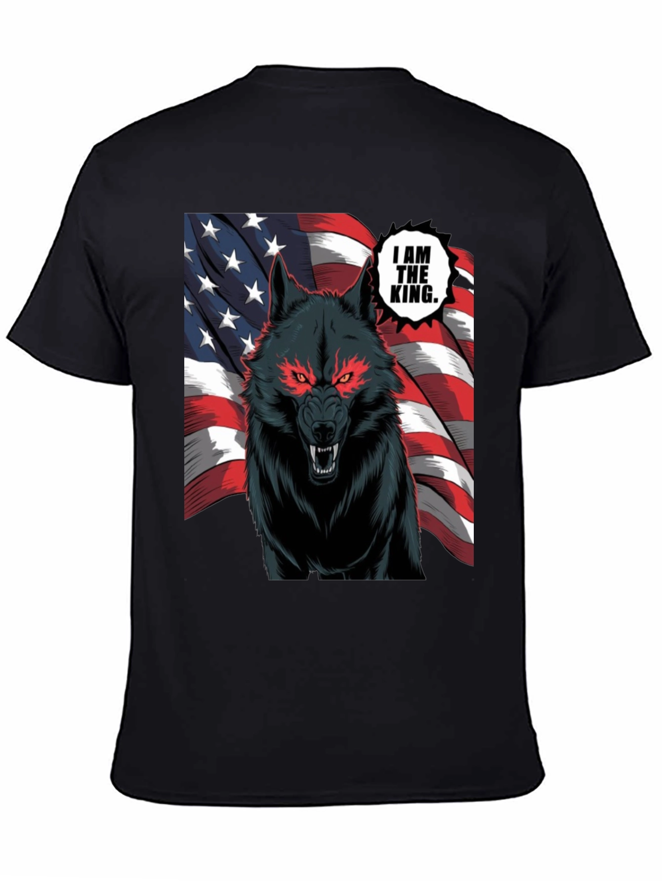 American Wolf King Graphic T-Shirt