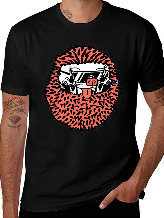 Cool Character Graphic Tee - Black Cotton
