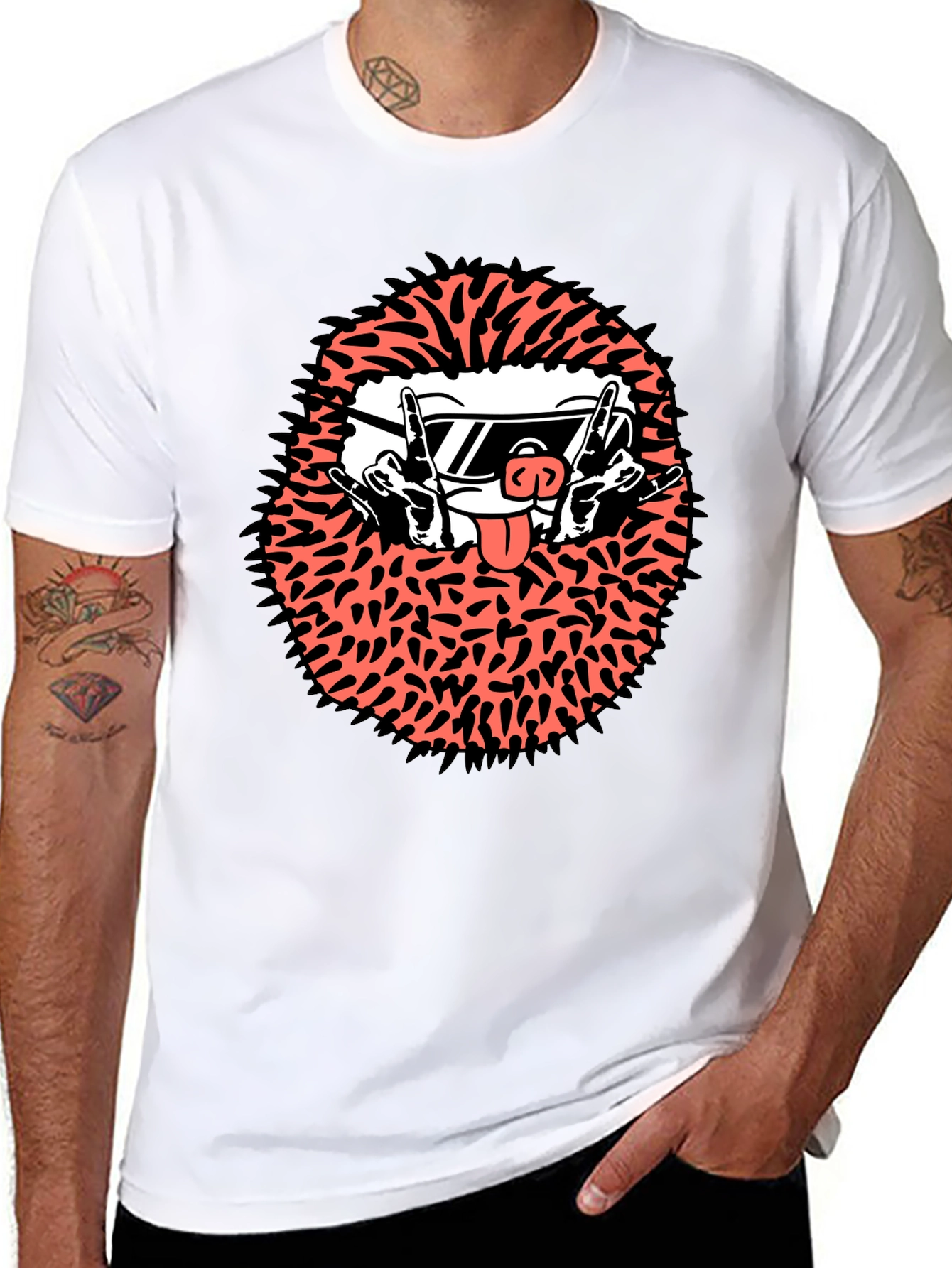 Cool Character Graphic Tee - Black Cotton