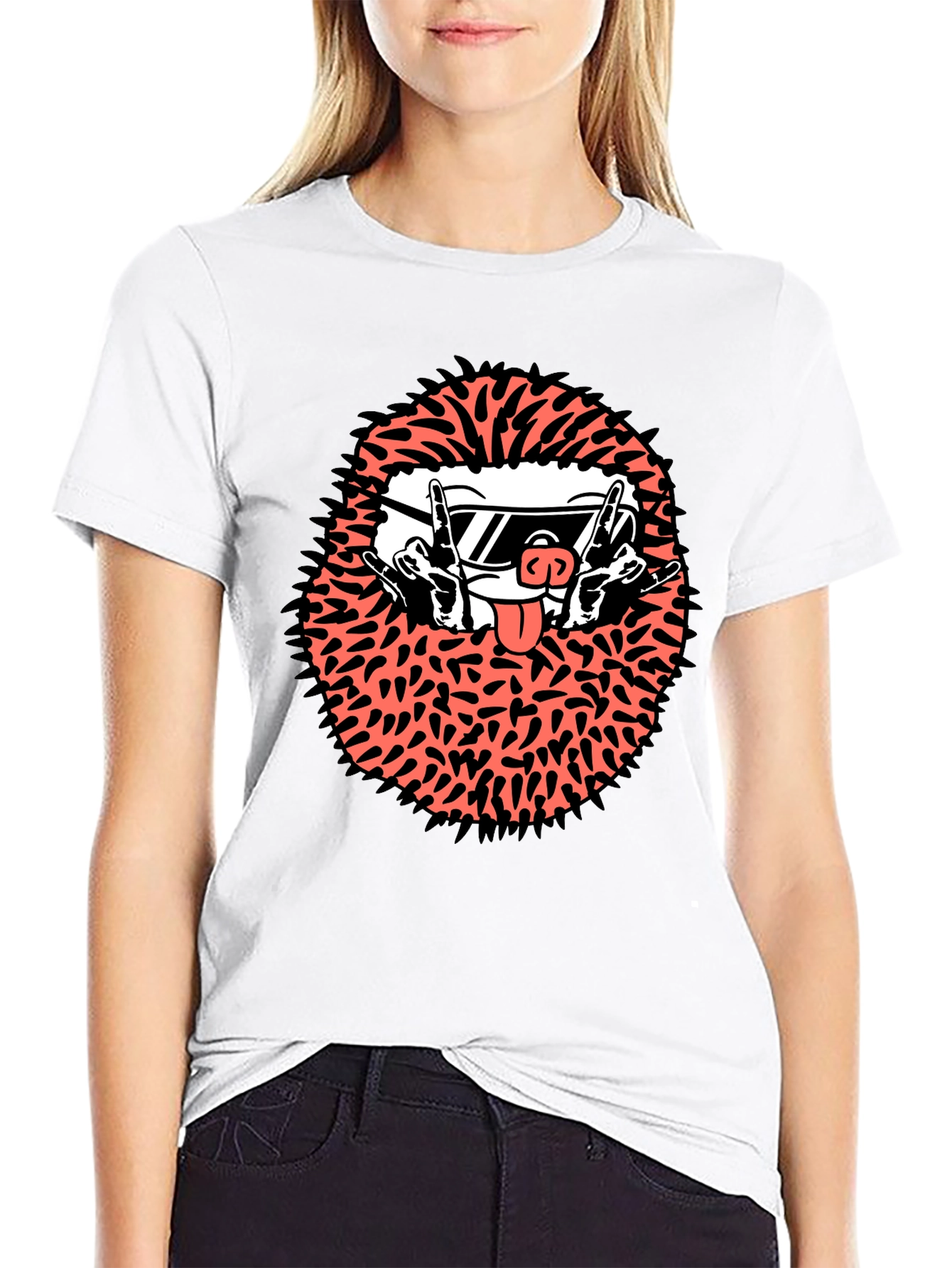 Cool Character Graphic Tee - Black Cotton