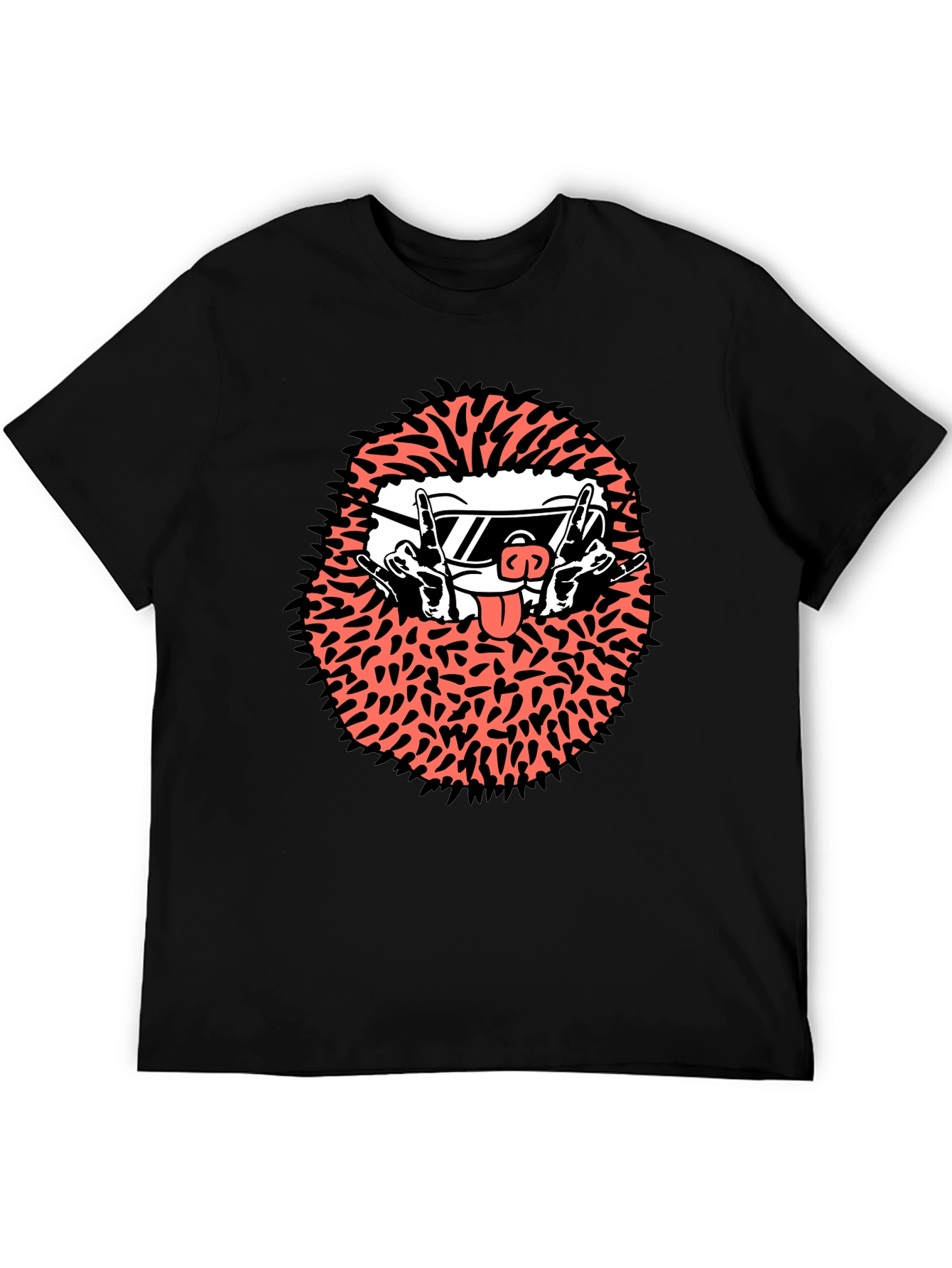 Cool Character Graphic Tee - Black Cotton