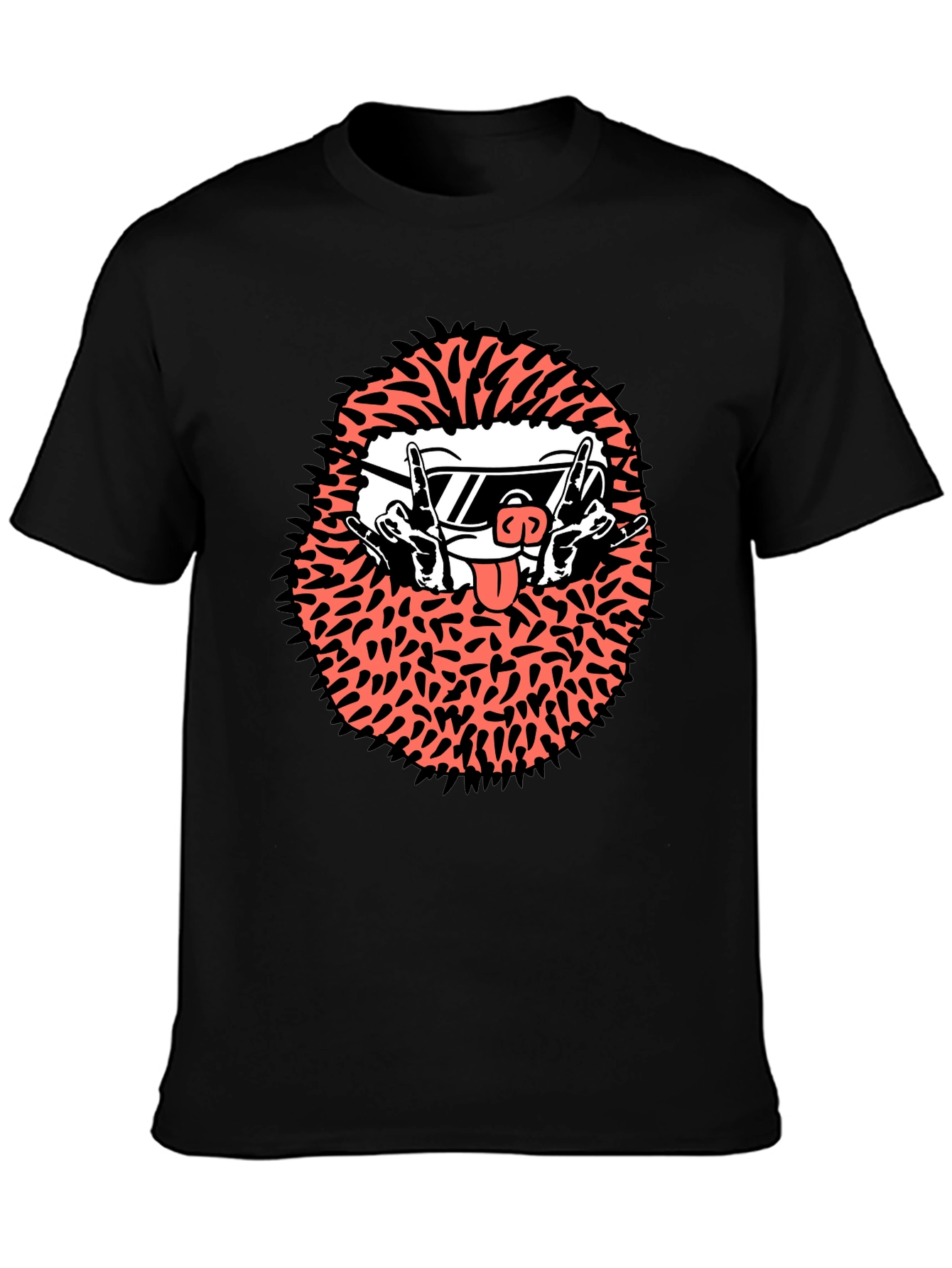 Cool Character Graphic Tee - Black Cotton