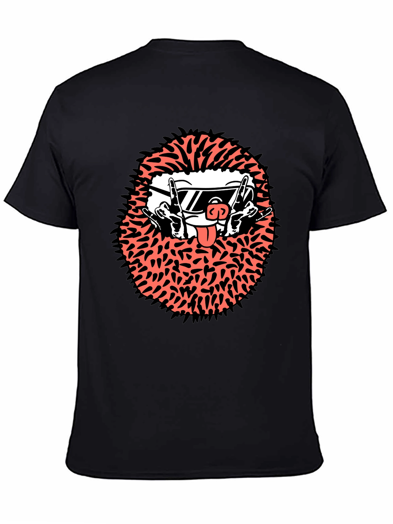 Cool Character Graphic Tee - Black Cotton
