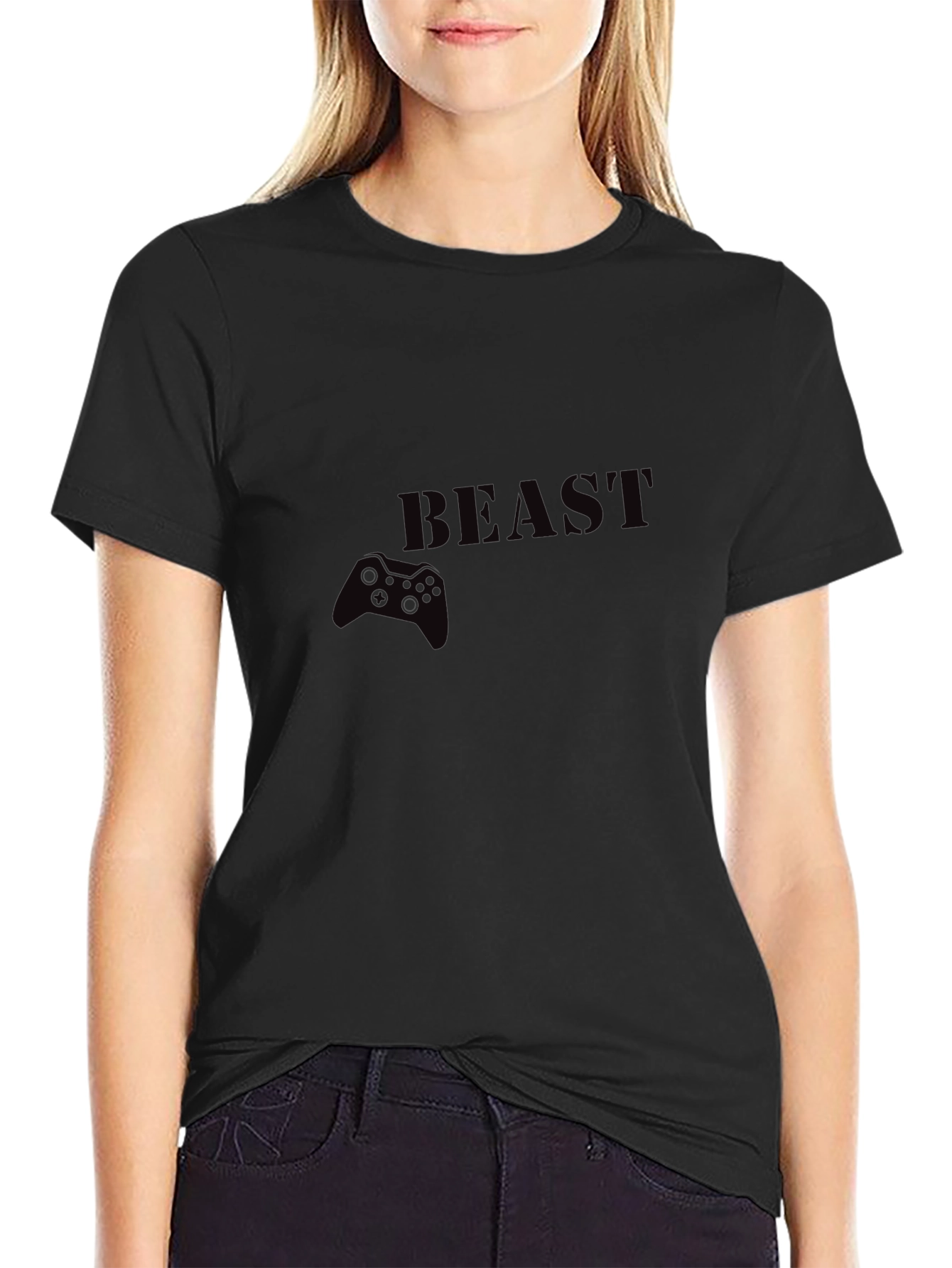 Gamer Beast Black T-Shirt - Controller Graphic Tee
