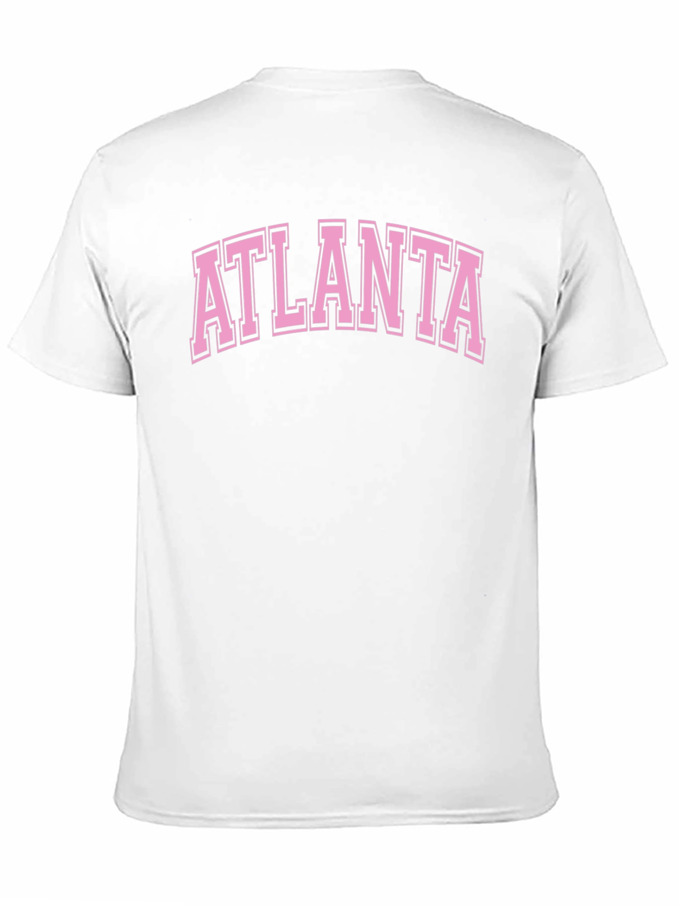 Atlanta Graphic Tee - Pink on Black Cotton T-Shirt