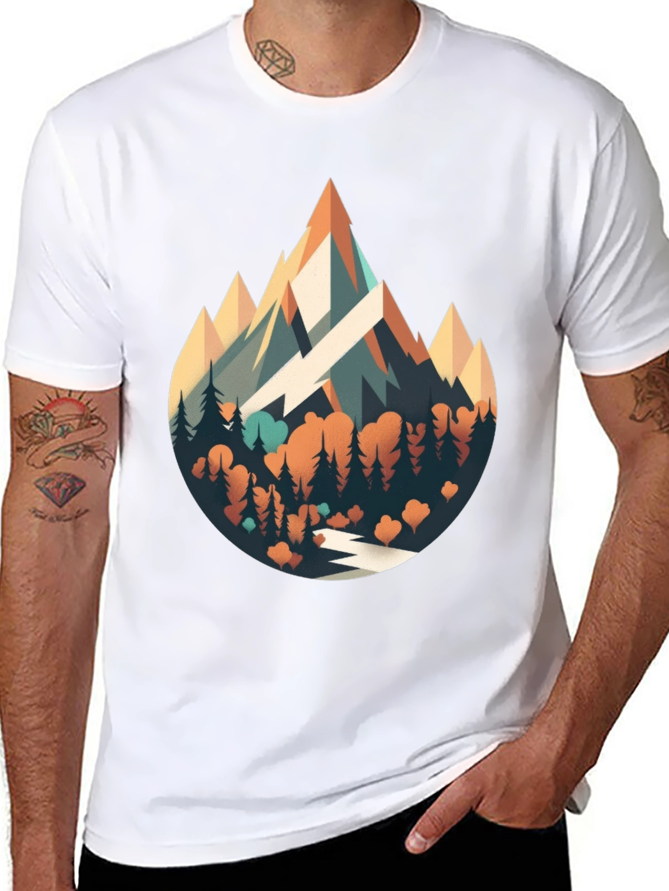 Mountainscape Graphic Tee - Nature Adventure Shirt