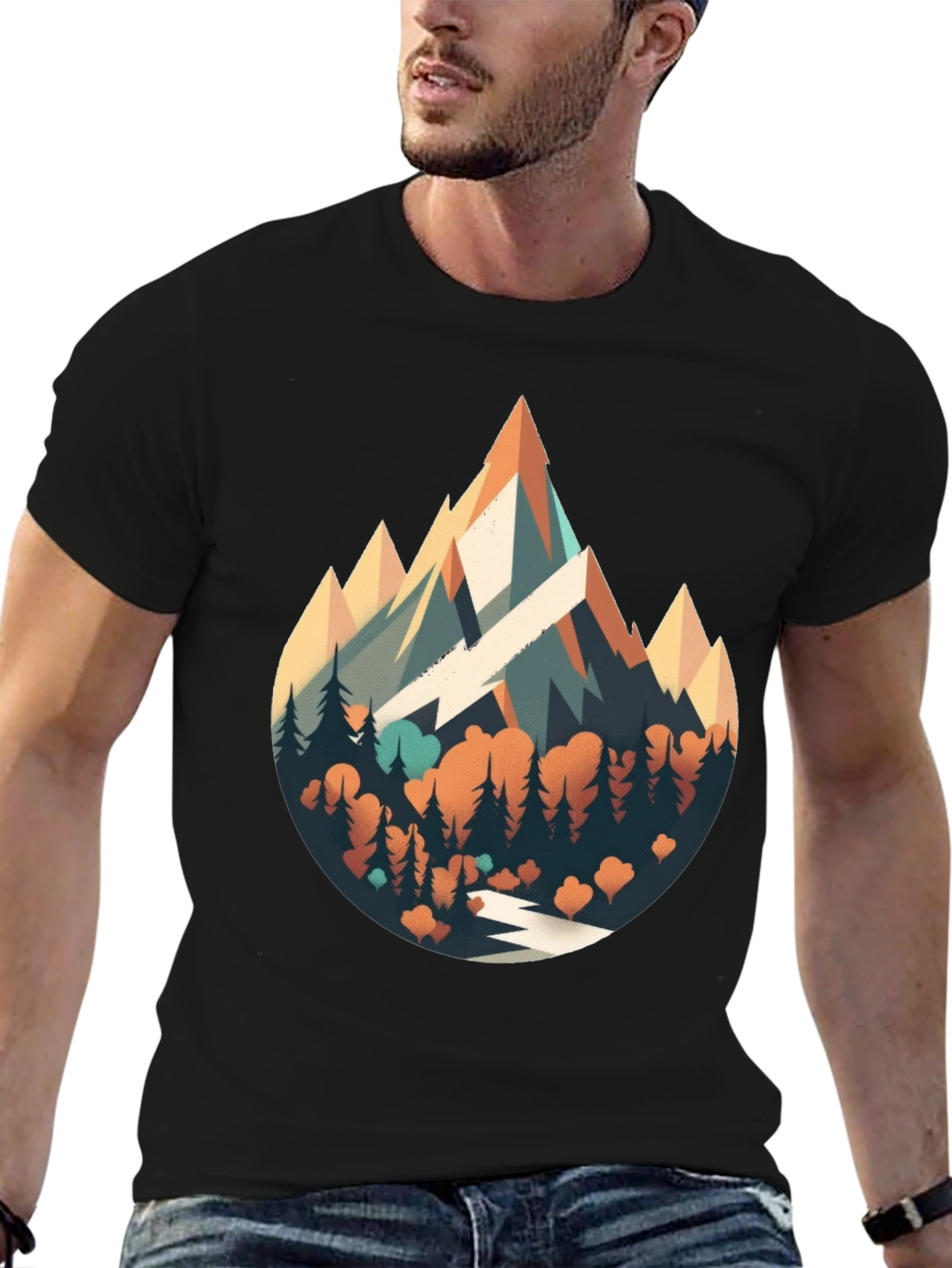 Mountainscape Graphic Tee - Nature Adventure Shirt