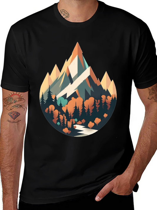 Mountainscape Graphic Tee - Nature Adventure Shirt