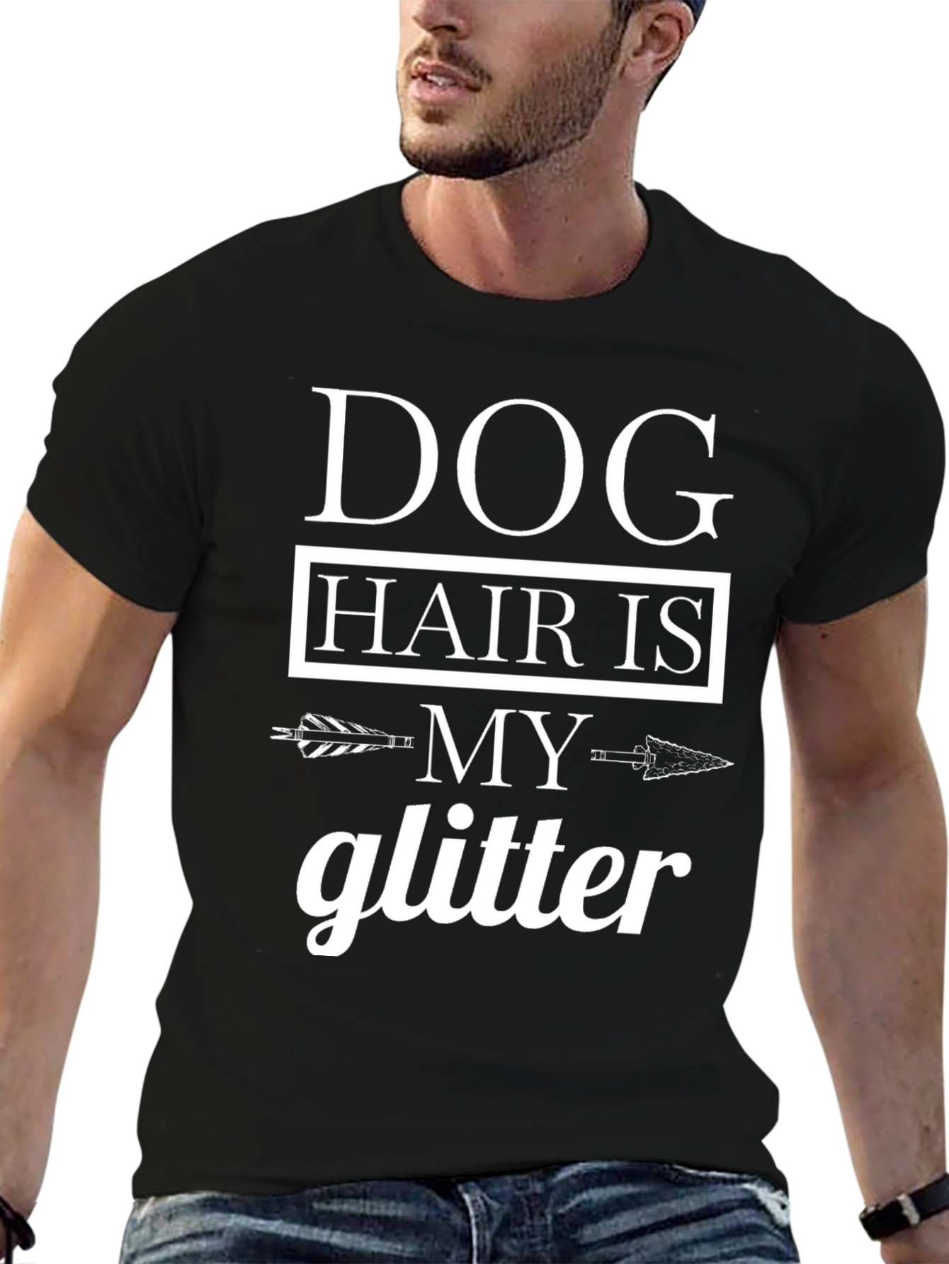 Dog Hair is My Glitter Graphic T-Shirt